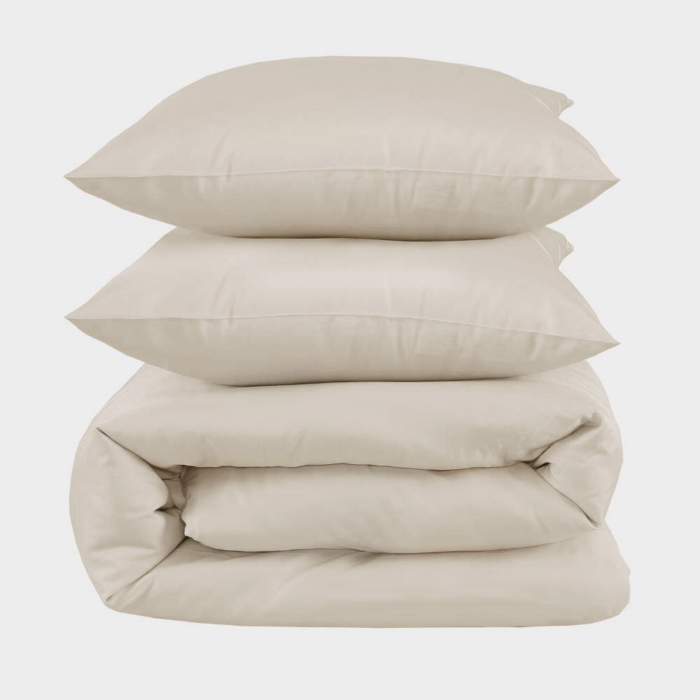 Bambus sengetøj i beige 200x220 - Bambuni