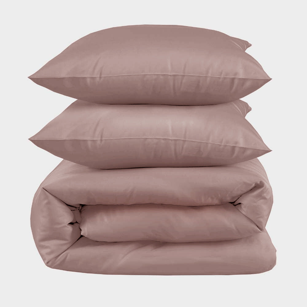 Bambus sengetøj i gammel rosa 240x220 - Bambuni