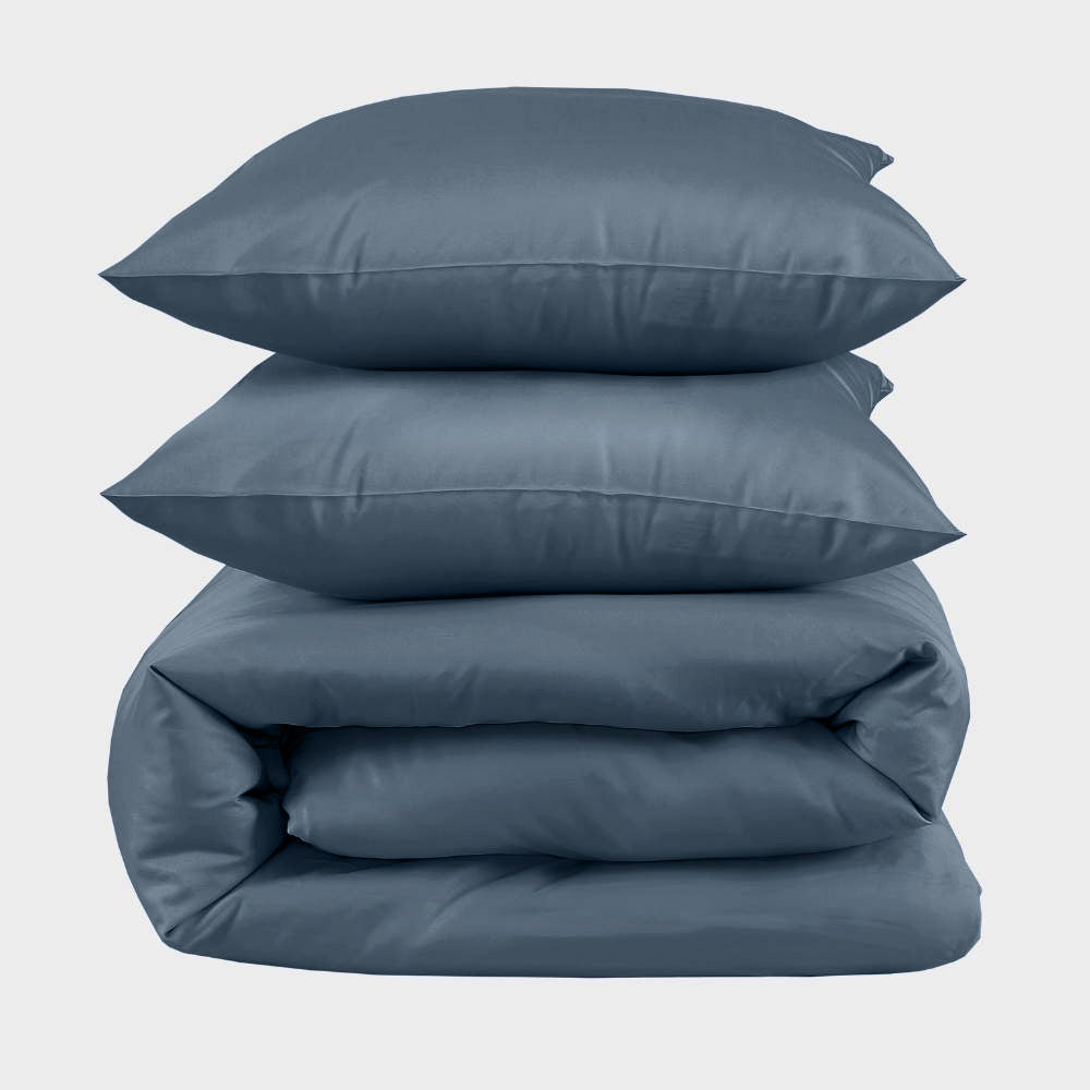 Bambus sengetøj grålig blå 200x200 - Bambuni