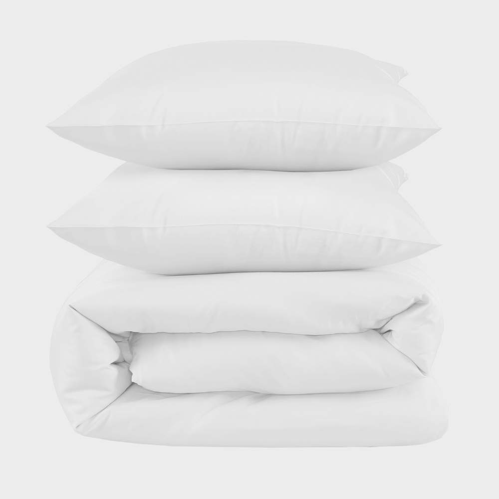 Bambus sengetøj i hvid 200x220 - Bambuni