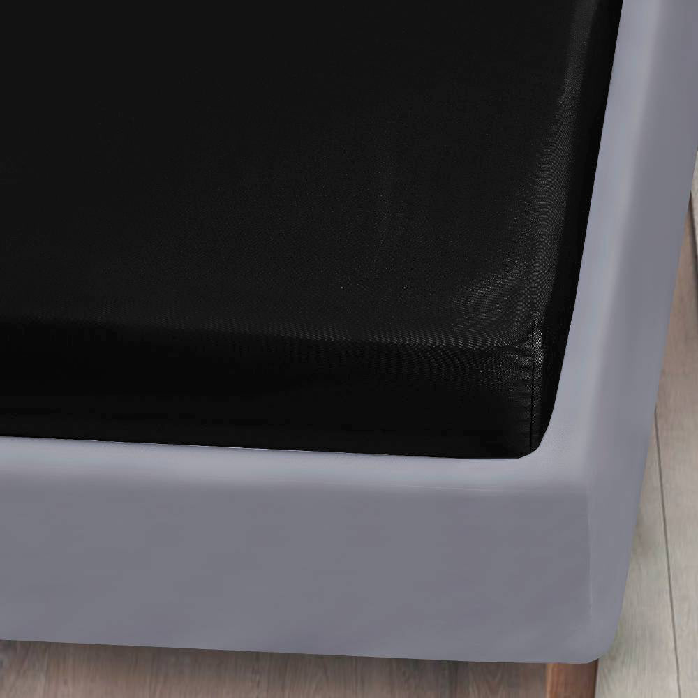 Bambus kuvertlagen sort 140x200x20 - Bambuni