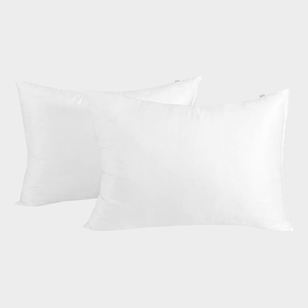 Bambus pudebetræk 50x70 i hvid 2 par - Bambuni