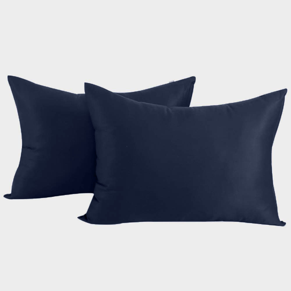 Bambus pudebetræk 50x70 i navy blå 2 par - Bambuni