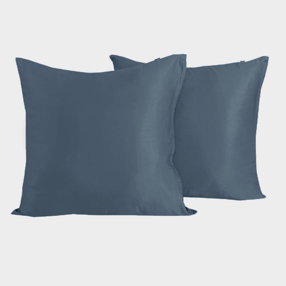 Bambus pudebetræk 60x63 i grålig blå 2 par - Bambuni