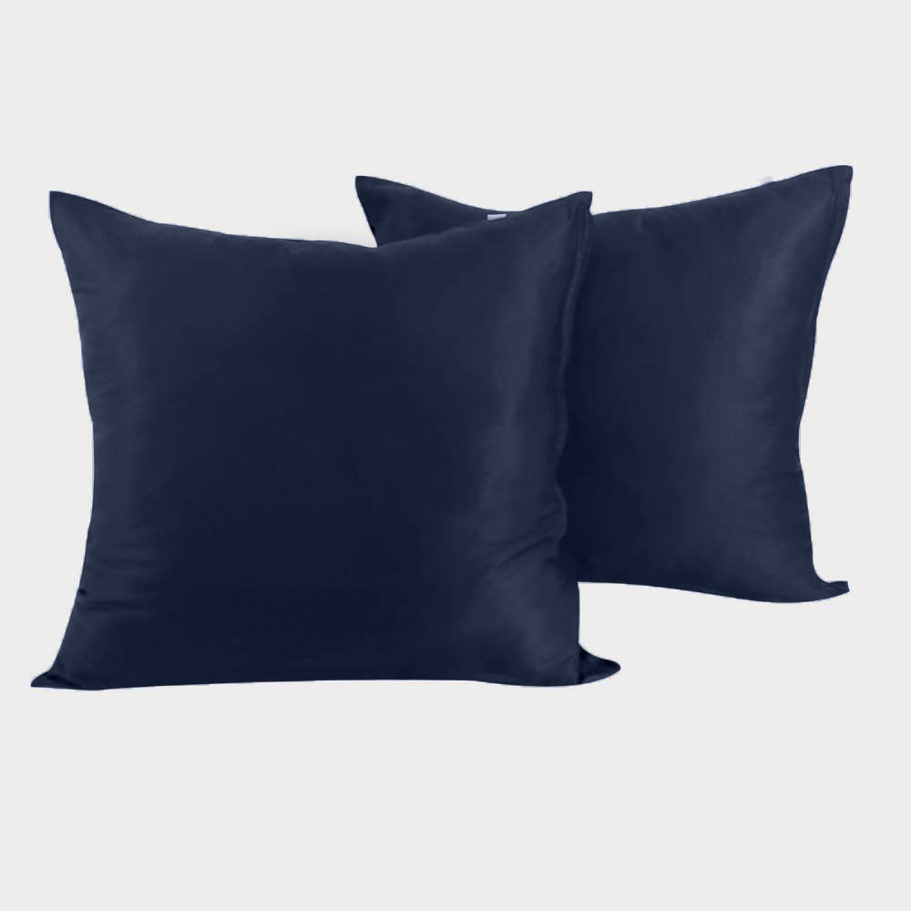 Bambus pudebetræk 60x63 i navy blå 2 par - Bambuni