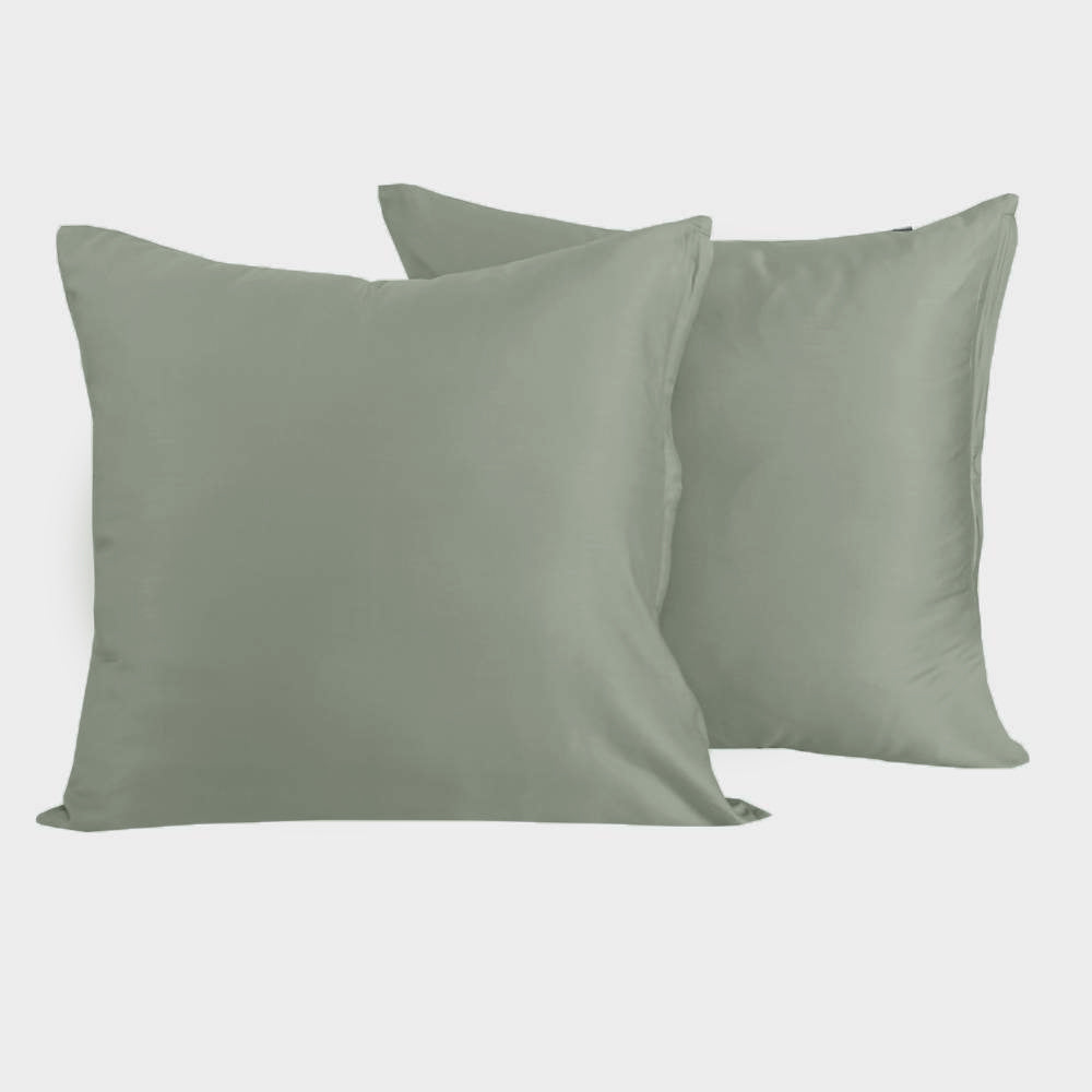 Bambus pudebetræk 60x63 i oliven 2 par - Bambuni