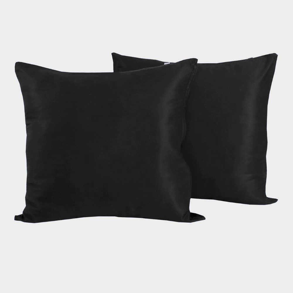 Bambus pudebetræk 60x63 i sort 2 par - Bambuni