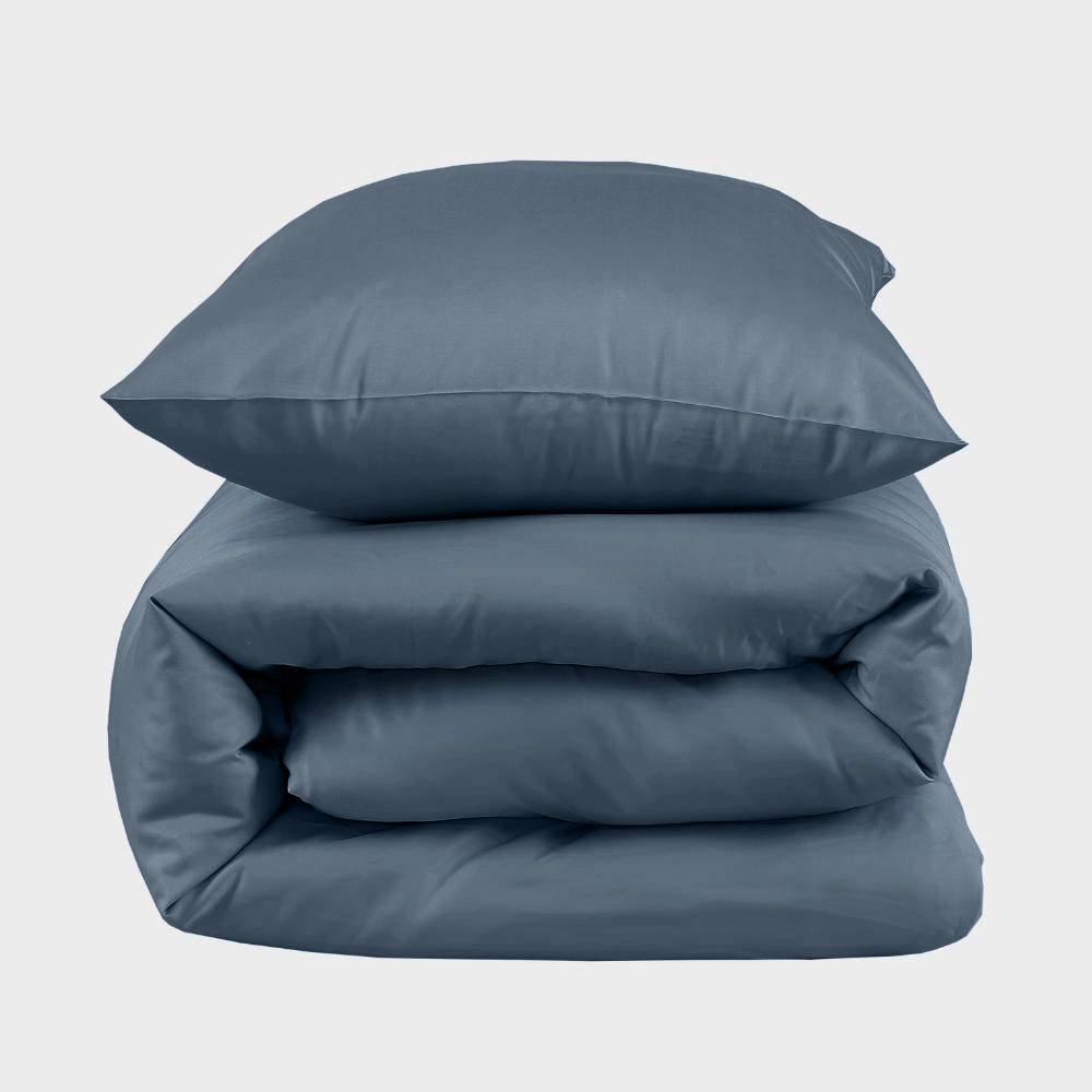 Bambus sengetøj grålig blå 140x220 - Bambuni