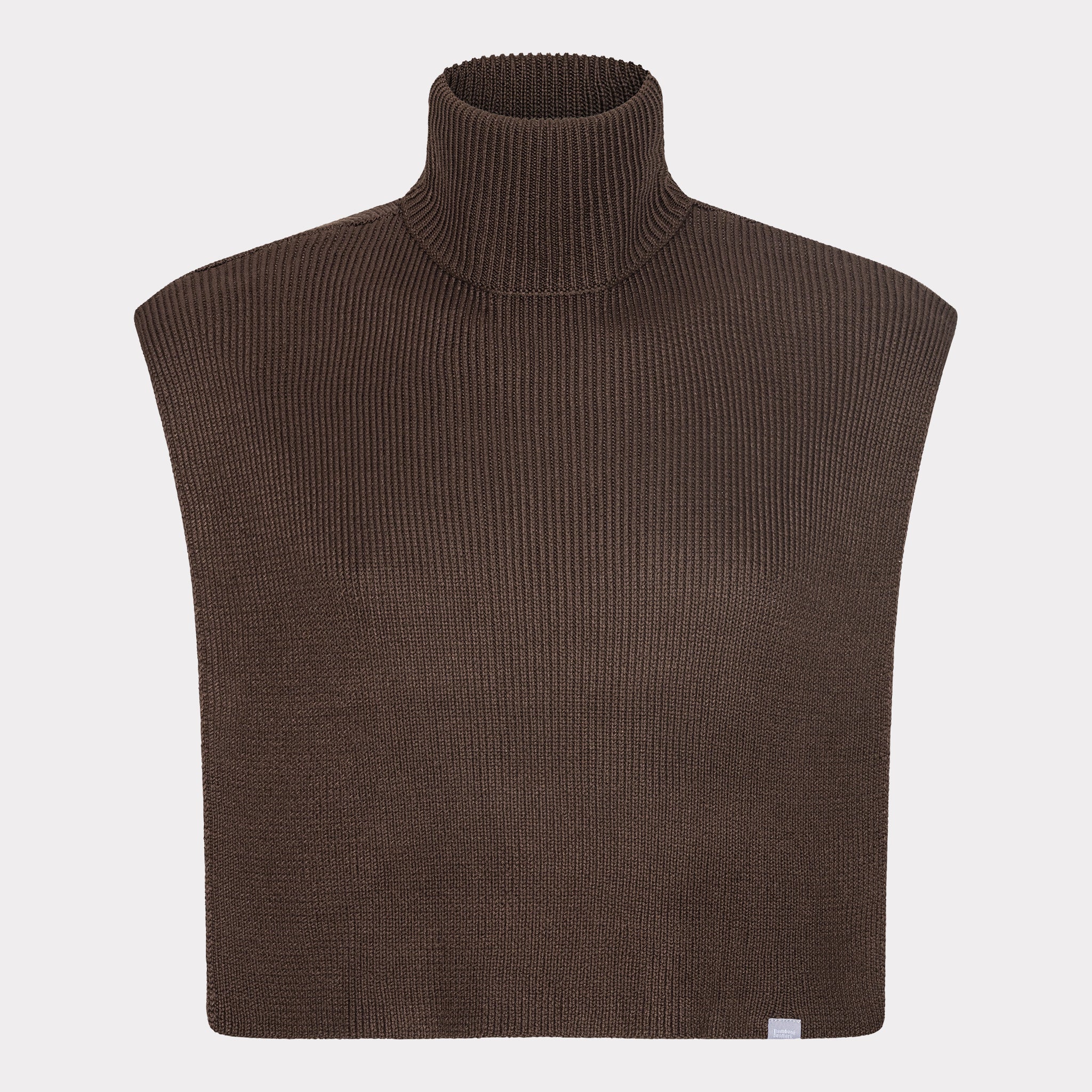 Bambus strikket halsedisse i brun - Bambuni