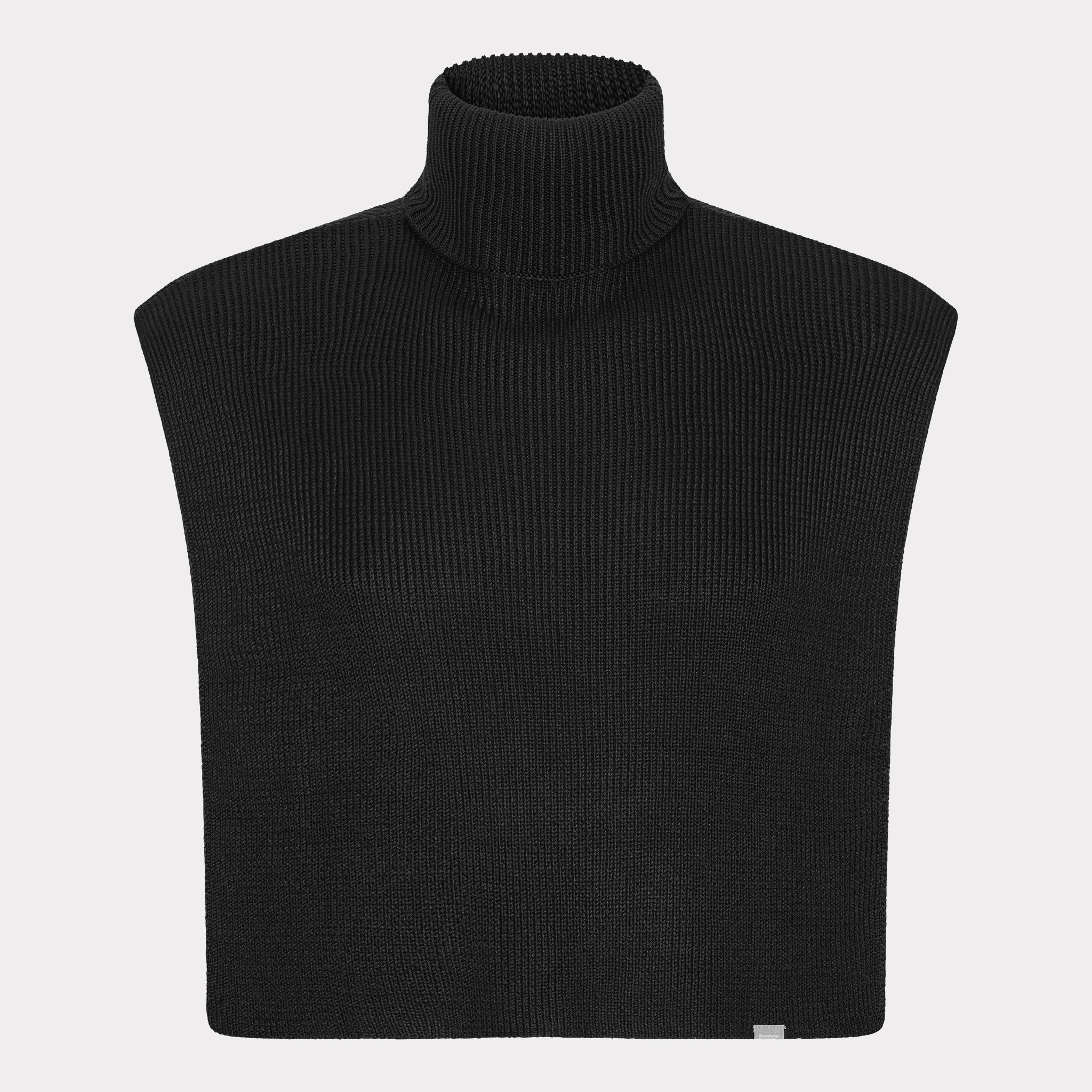 Bambus strikket halsedisse i sort - Bambuni