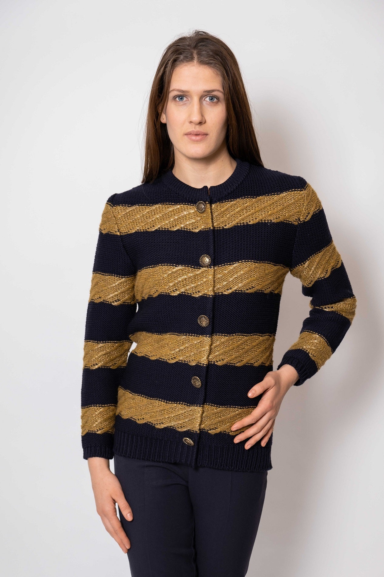 Strik Cardigan BLUE GOLDIE - PAROL