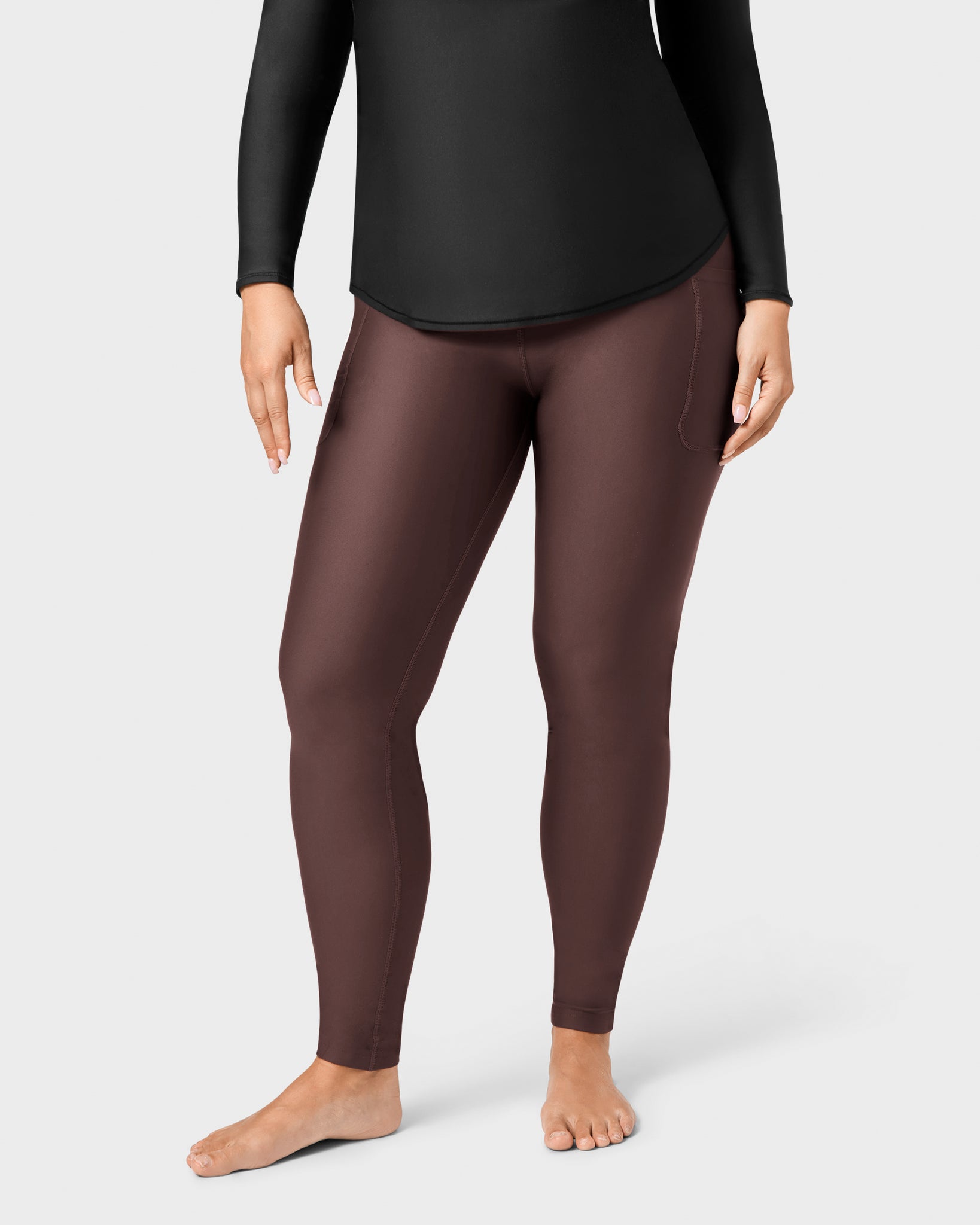 Signature Brown Leggings - Huabo