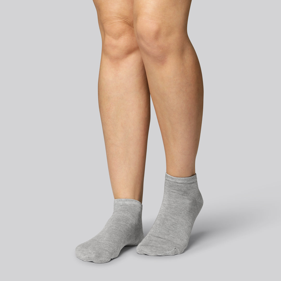 Bambus ankelstrømper i grå til kvinder - Bambuni