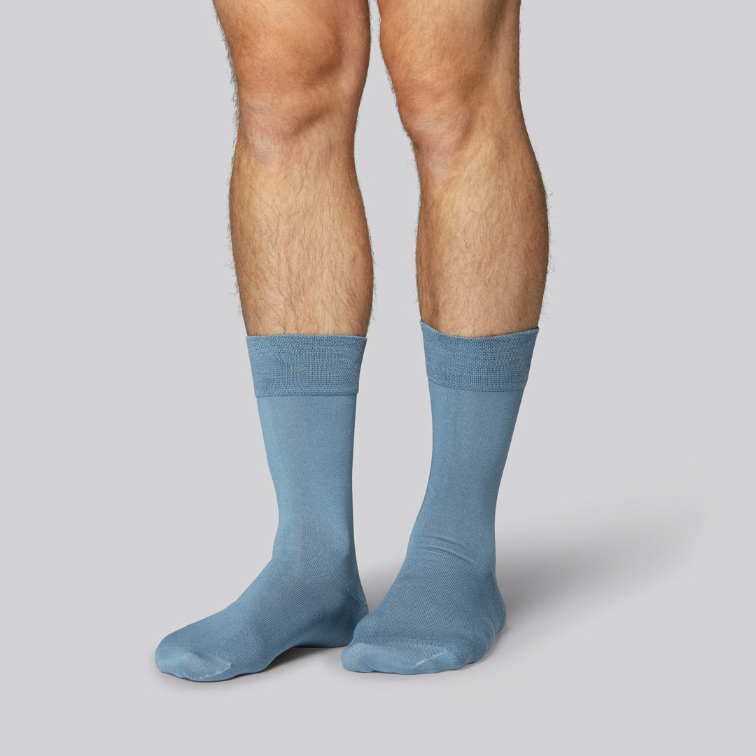 Bambus strømper i petrol til mænd - Bambuni