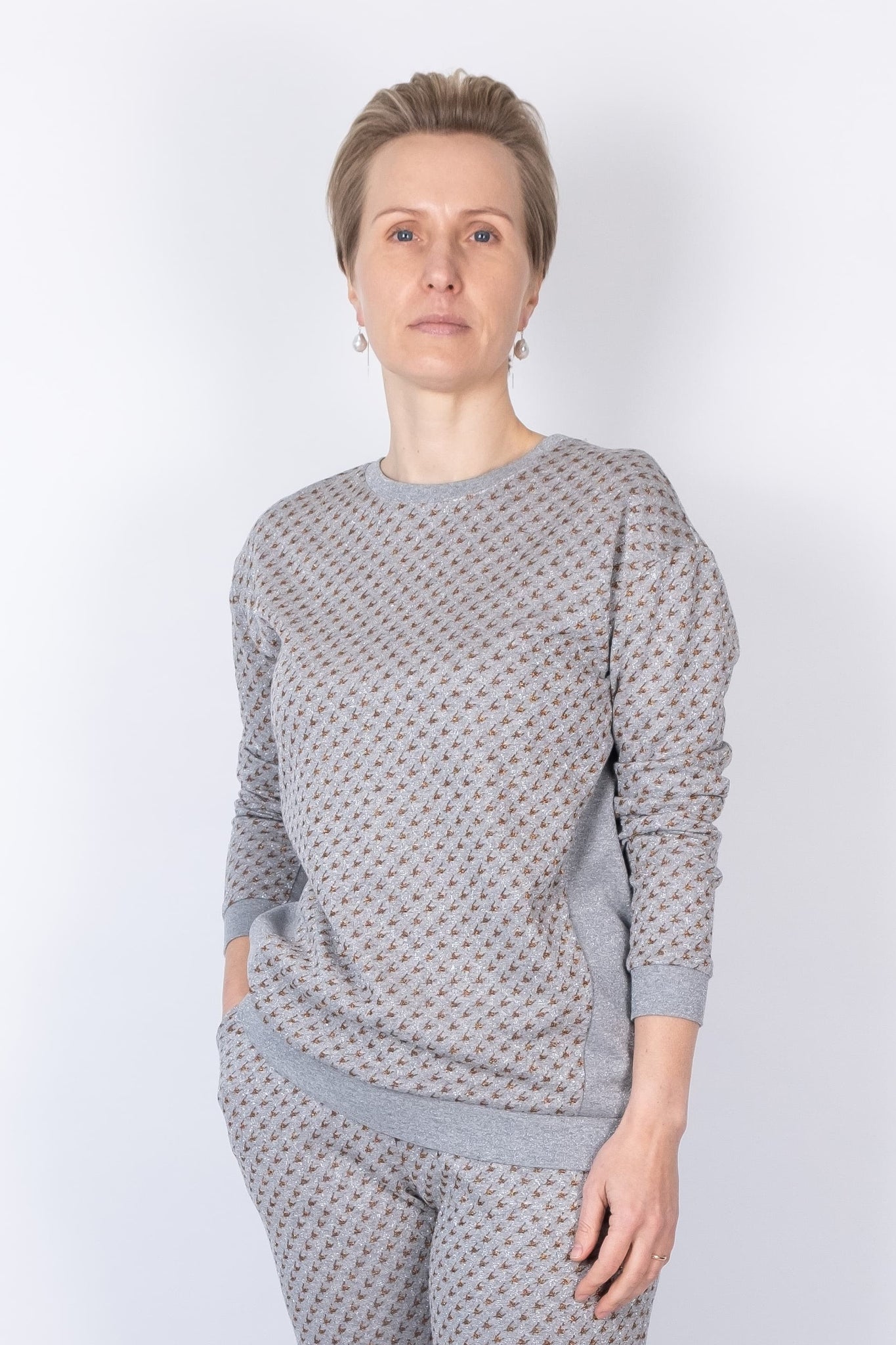 Langærmet Jersey Trøje EDDIE nordisk grå - PAROL