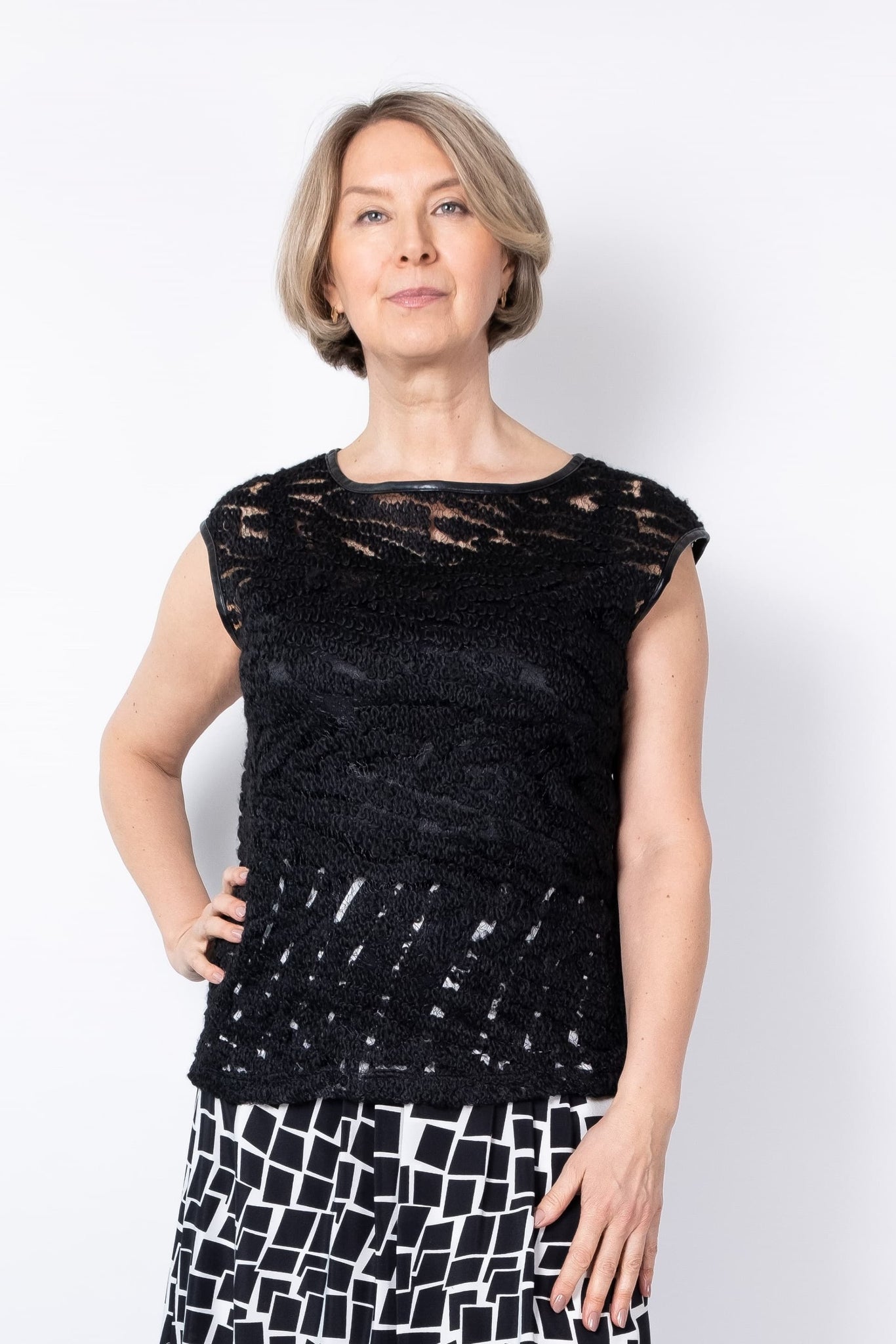 Sort Grov Blondevævet Top LILY FAITH - PAROL