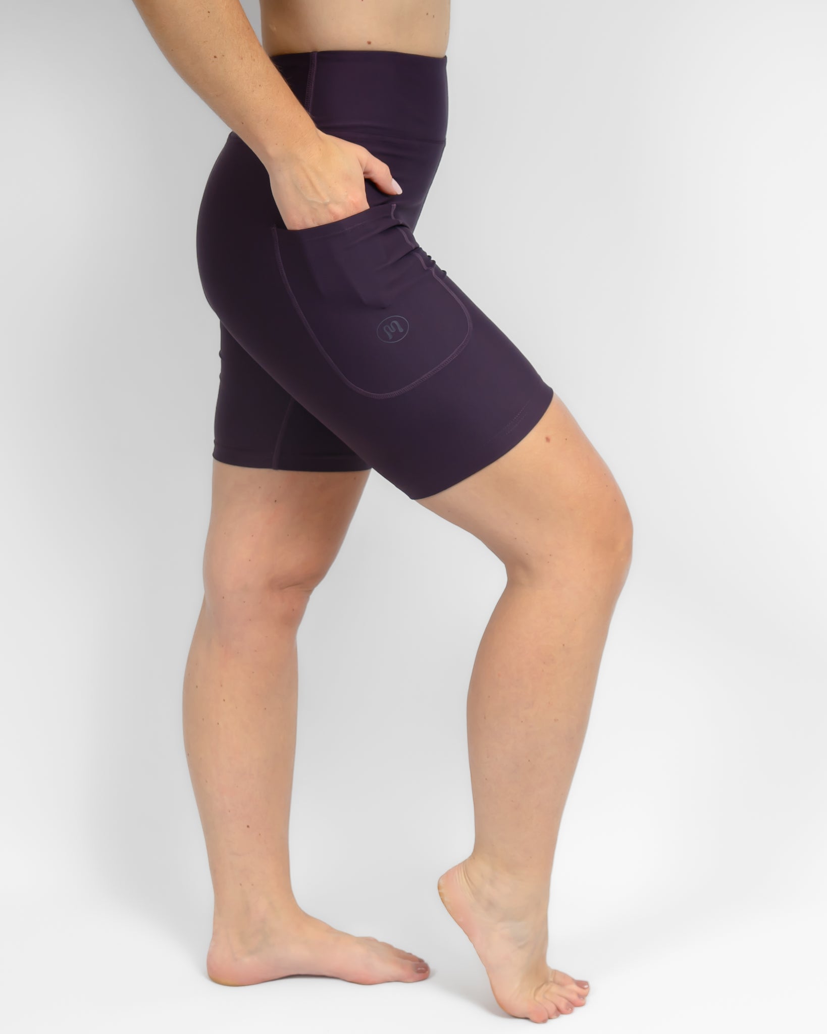 Signature Deep Plum Shorts - Huabo