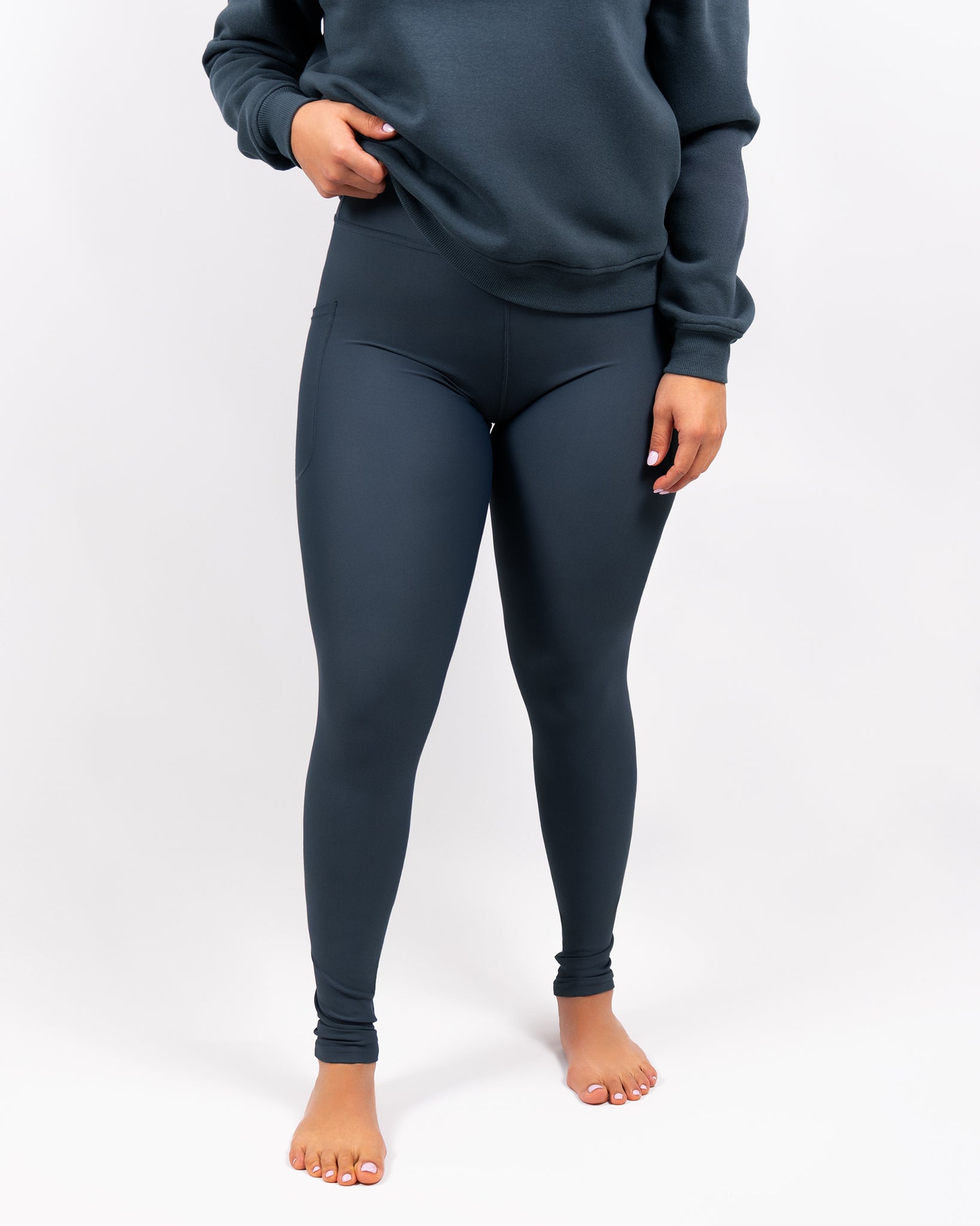 Signature Dusty Blue Leggings - Huabo