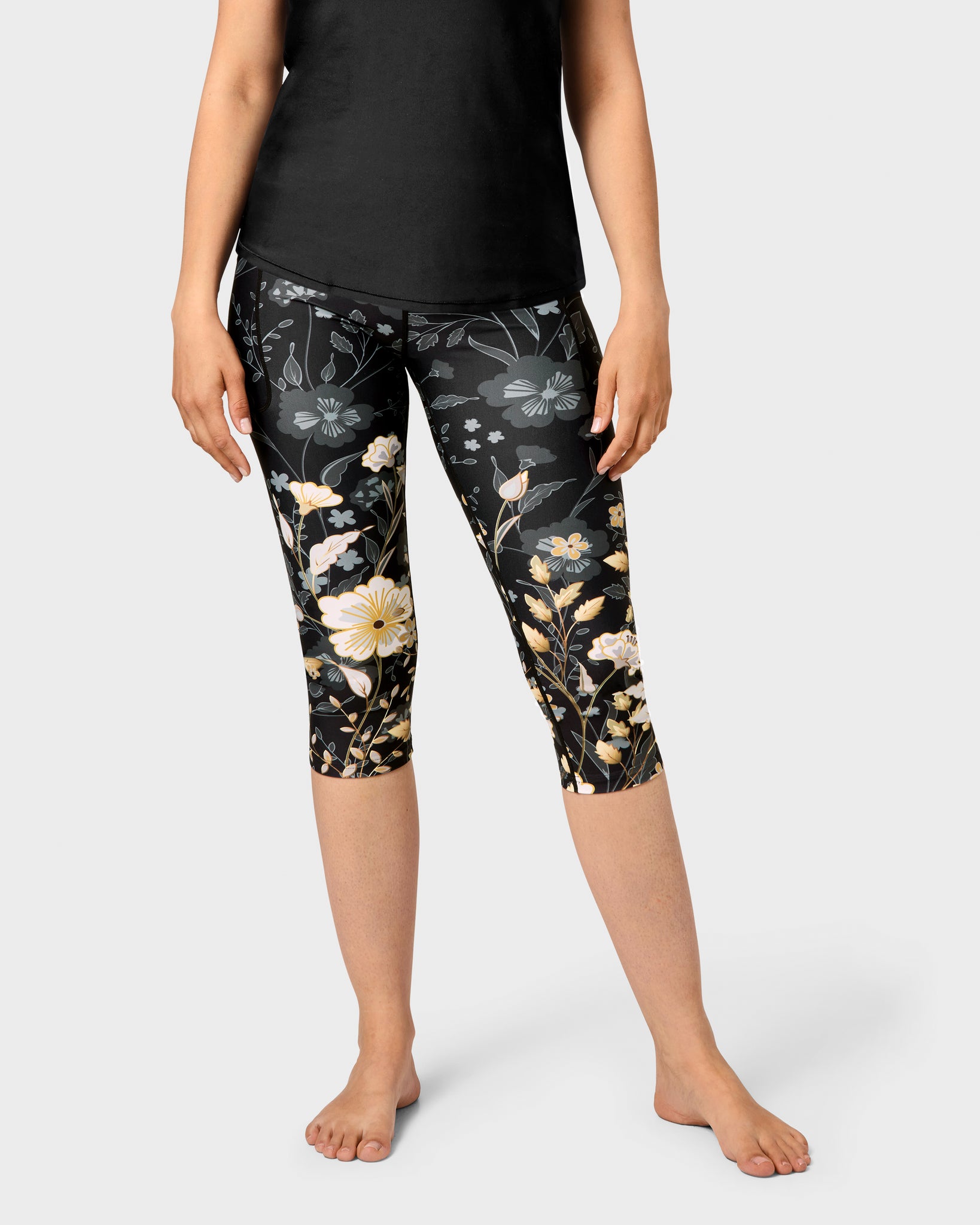 Signature Elegant Floral Capri - Huabo