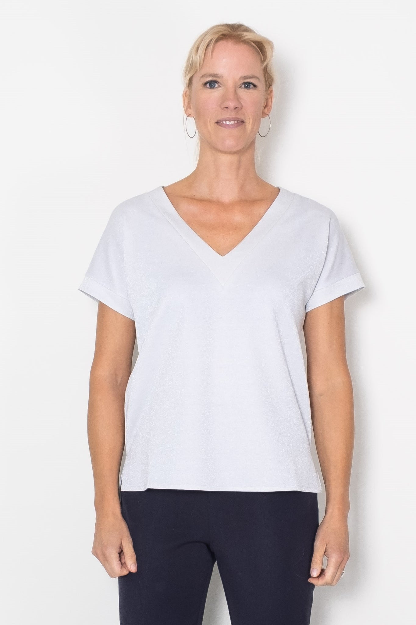 GLORIA TOP sølv hvid - PAROL