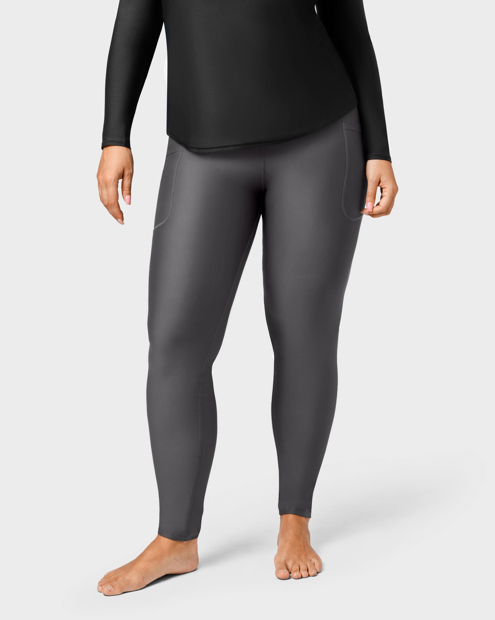 Signature Grey Leggings - Huabo