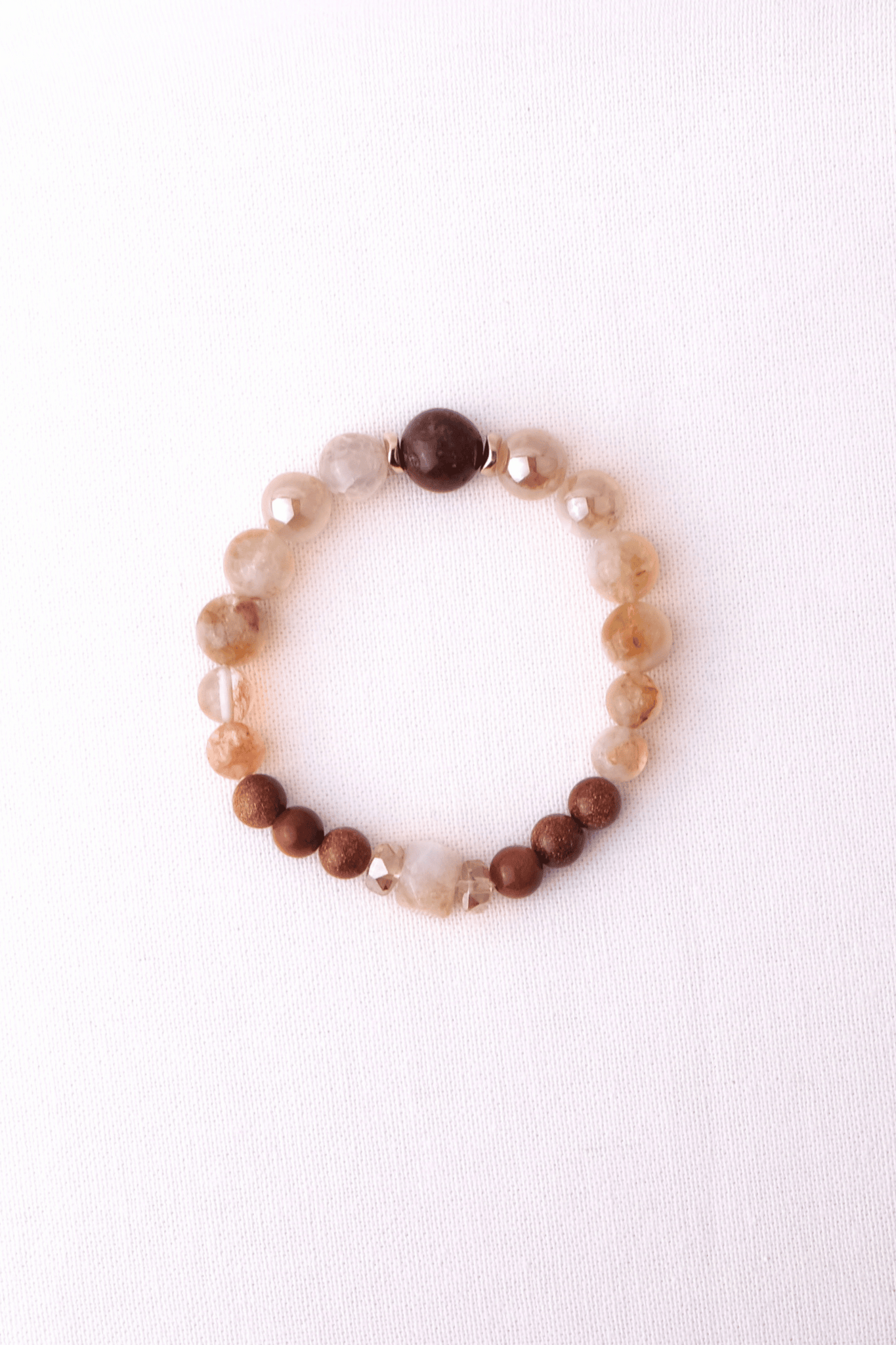 EFTERÅR - Armbånd med agat, citrin, gylden sandsten, krystaller - PAROL