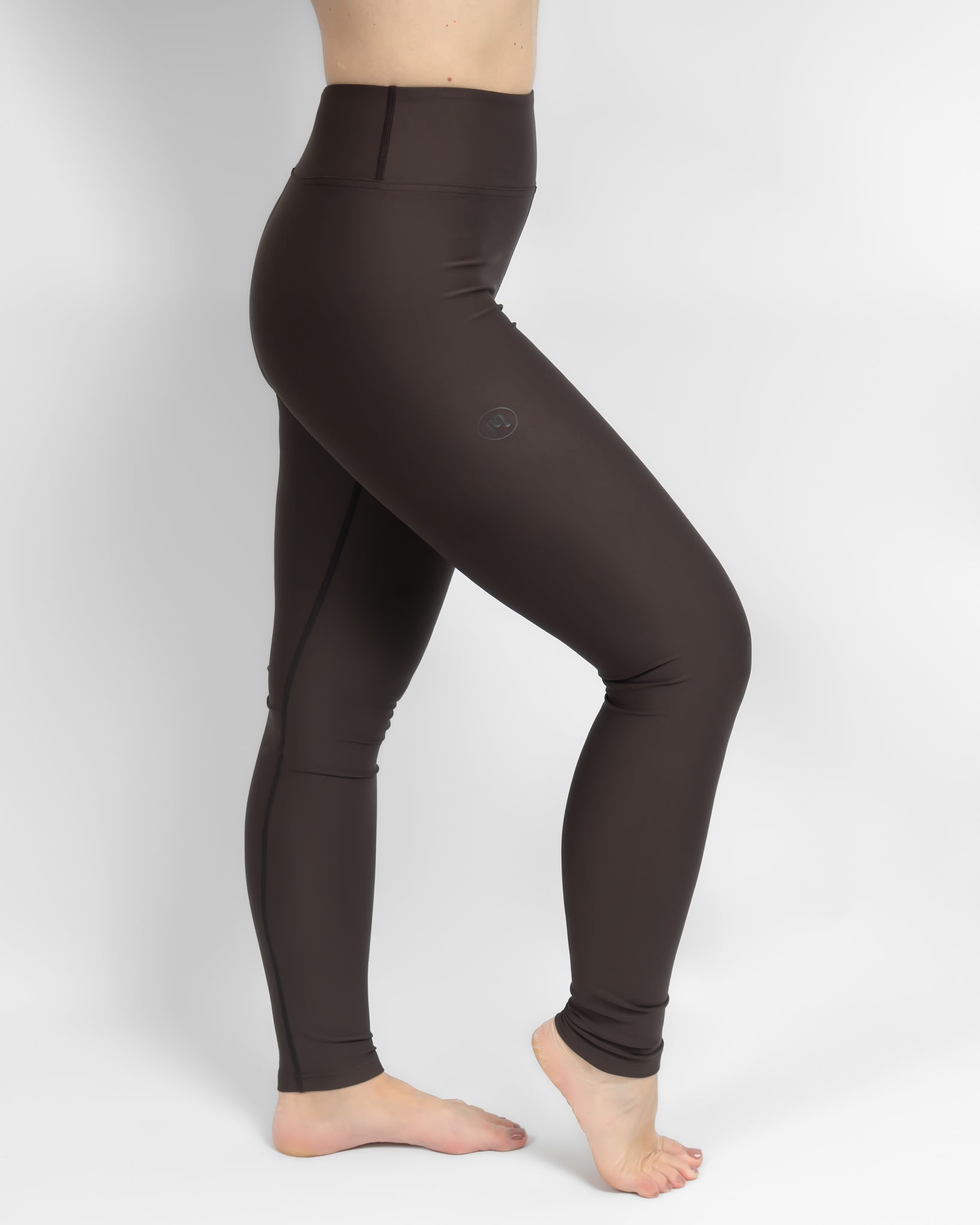 Hope Mocha Brown Leggings Without Pockets - Huabo