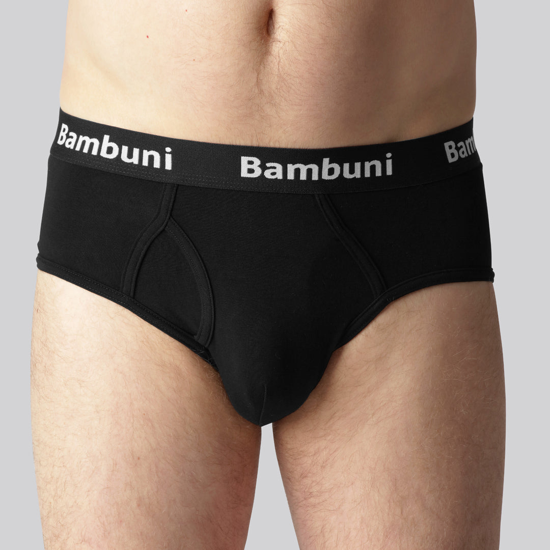 Bambus briefs i sort til mænd - Bambuni