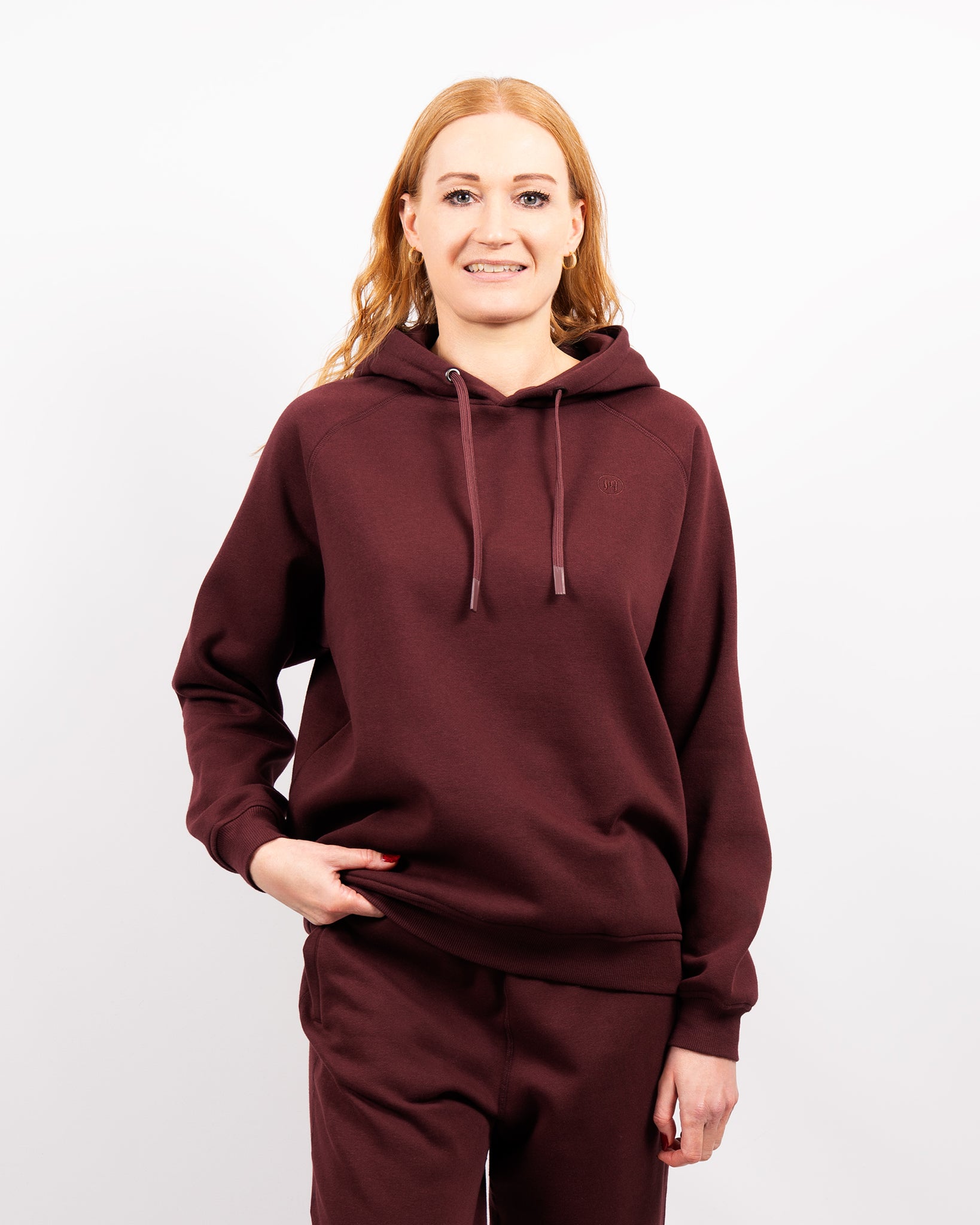 Ida Classic Deep Bordeaux Hoodie - Huabo