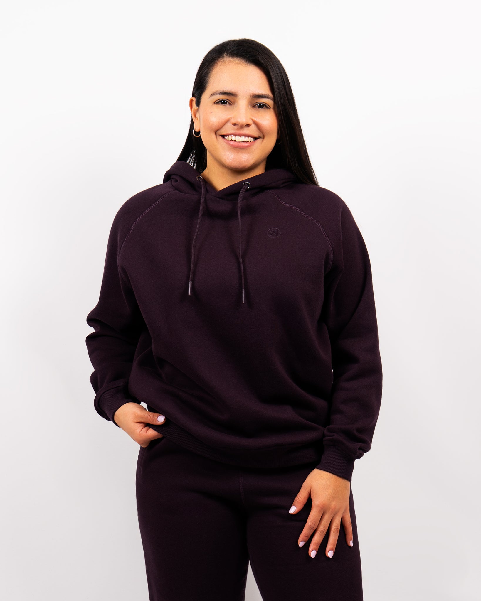 Ida Classic Deep Plum Hoodie - Huabo