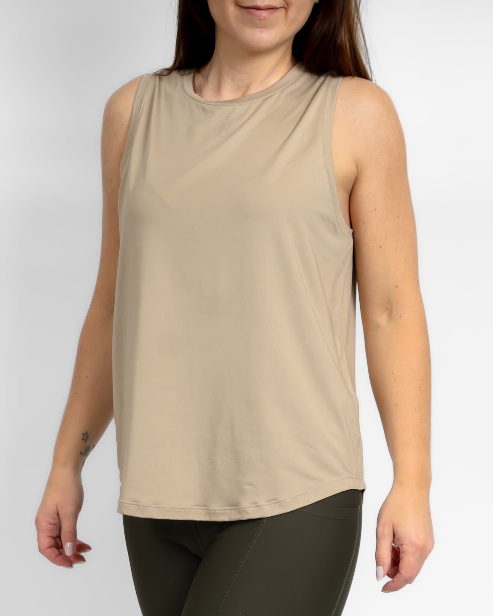 Lea Beige Sports Top - Huabo