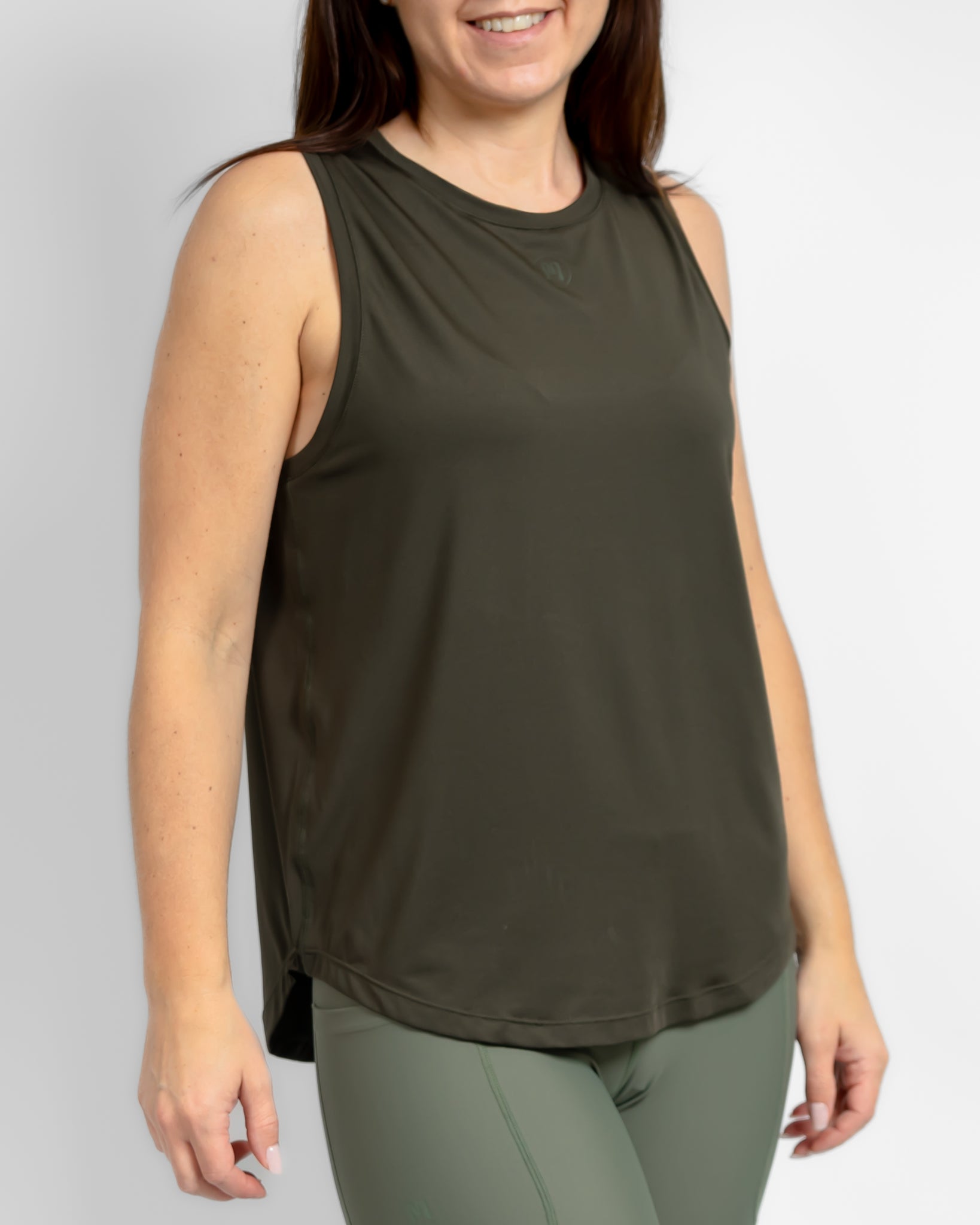 Lea Deep Olive Sports Top - Huabo