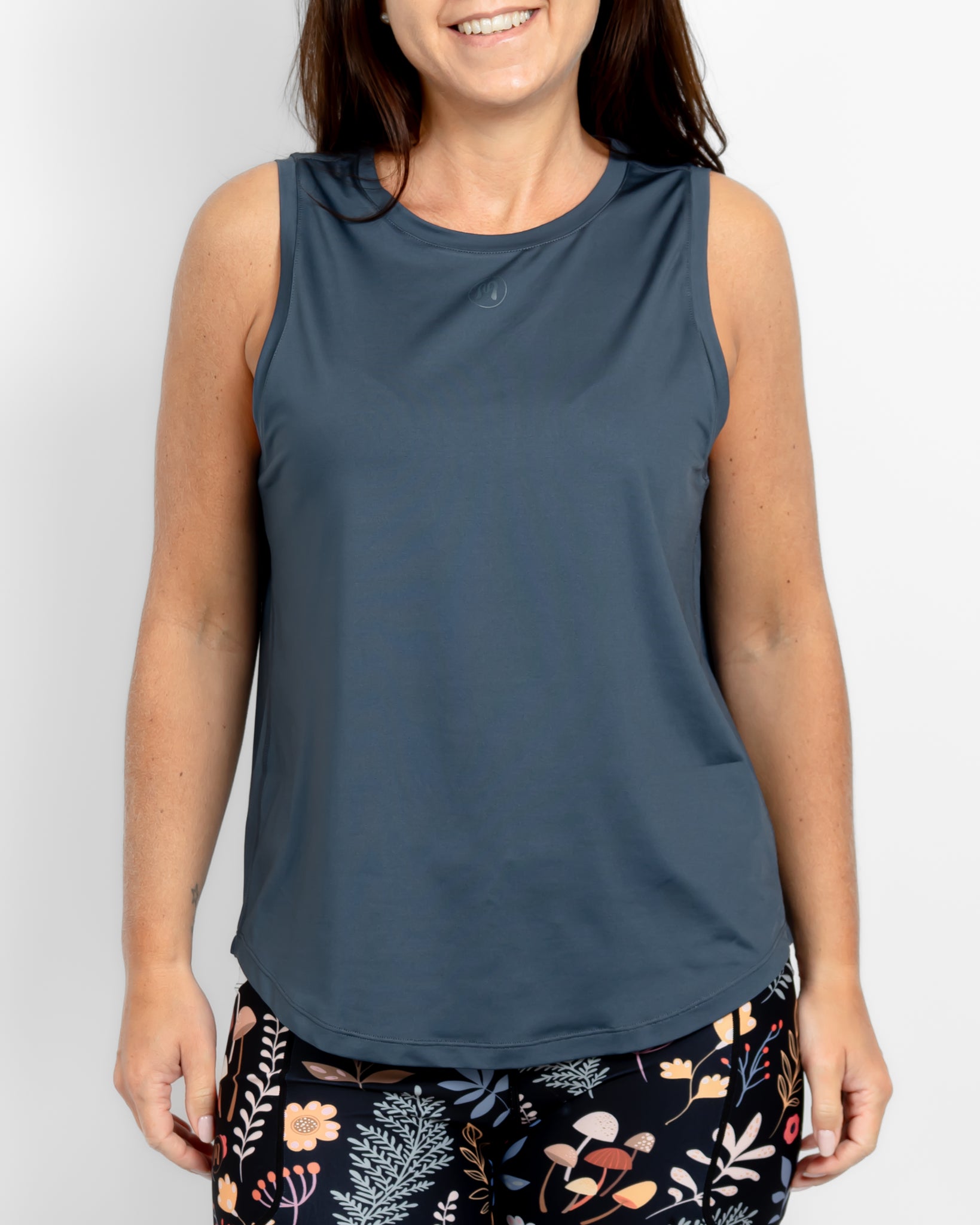 Lea Dusty Blue Sports Top - Huabo
