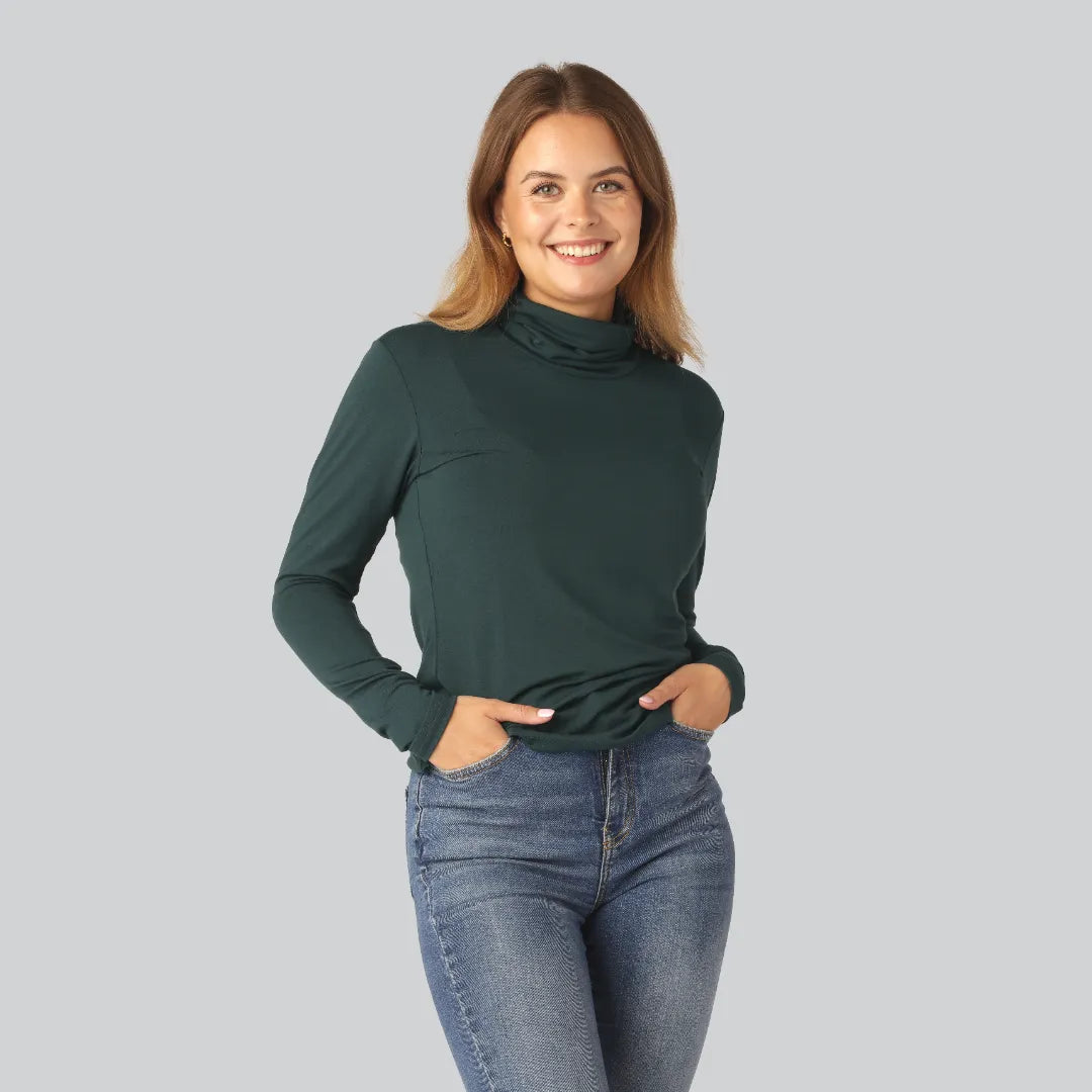 Bambus rullekrave i grøn til kvinder - Bambuni