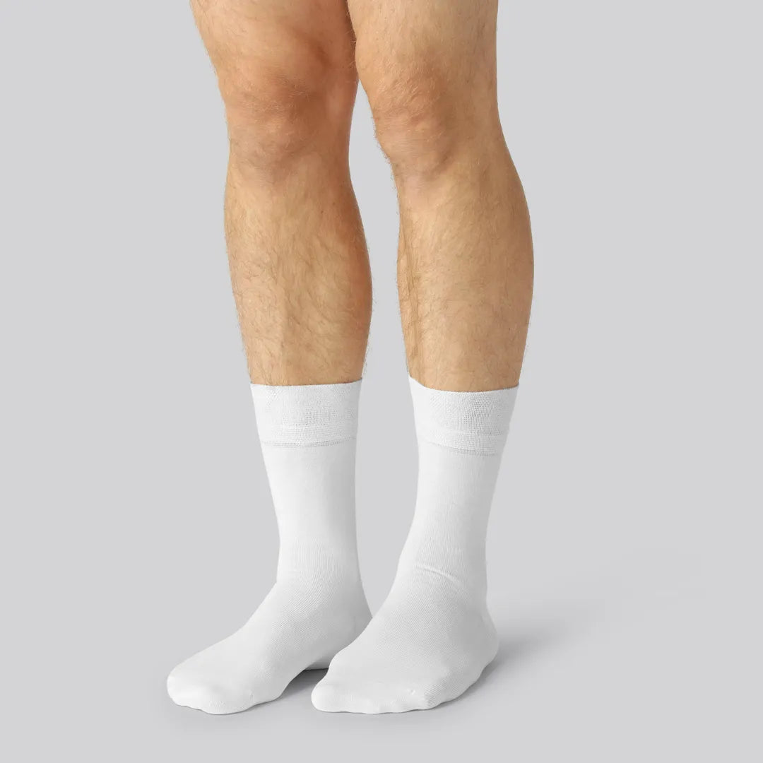 Bambus strømper i hvid til mænd - Bambuni