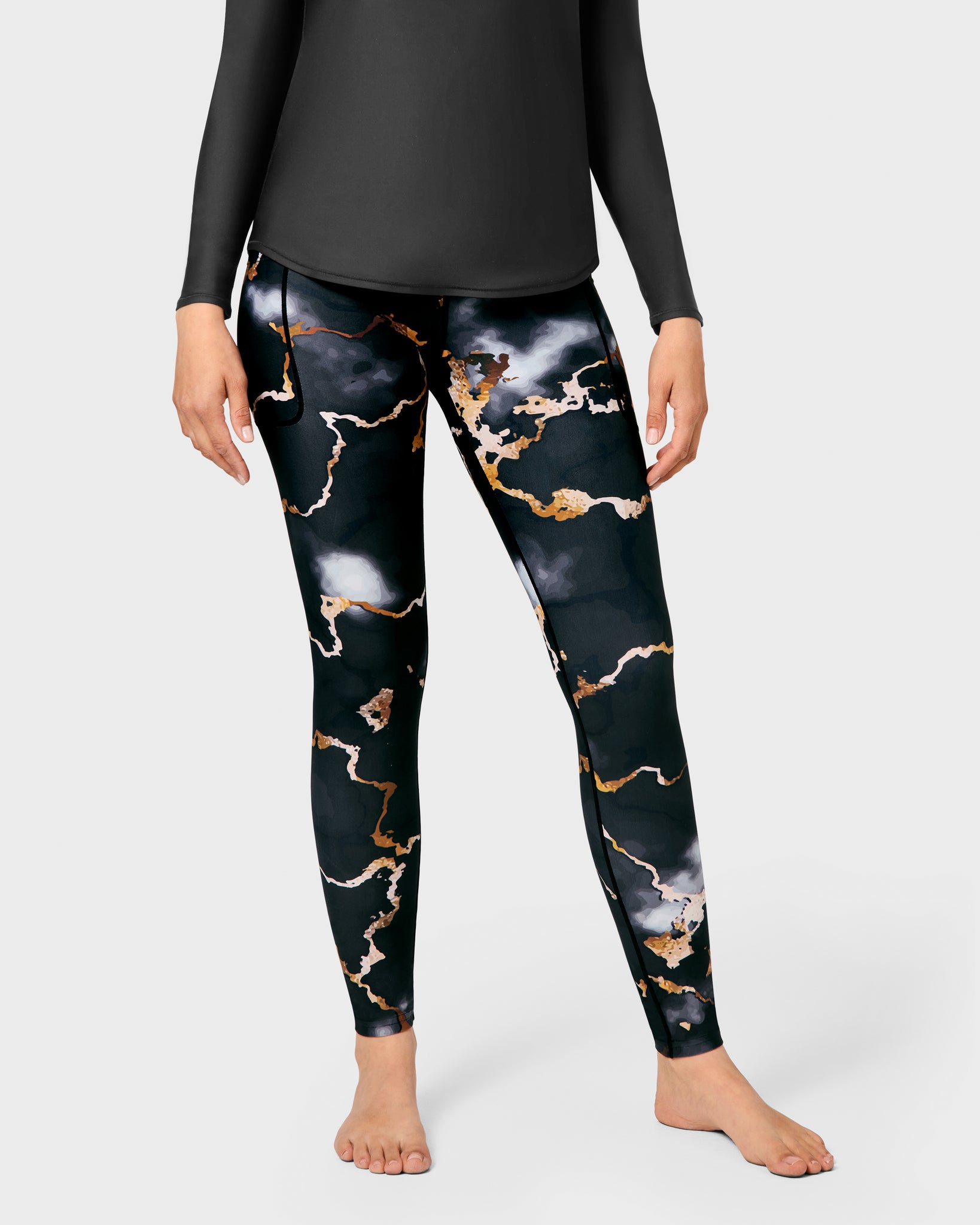 Signature Marble Leggings - Huabo