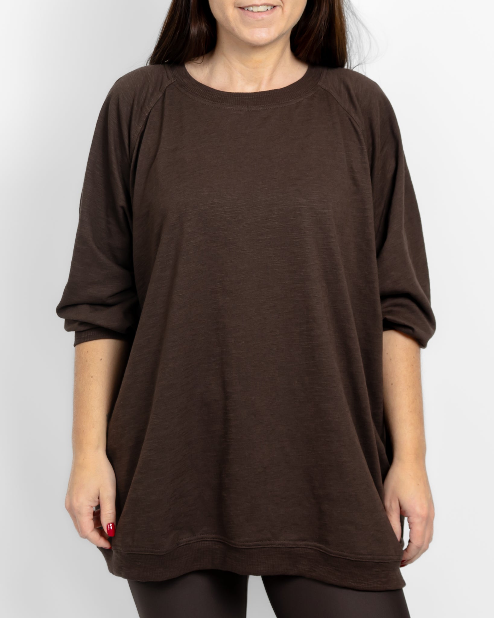 Marley Relaxed Mocha Brown Shirt - UTG