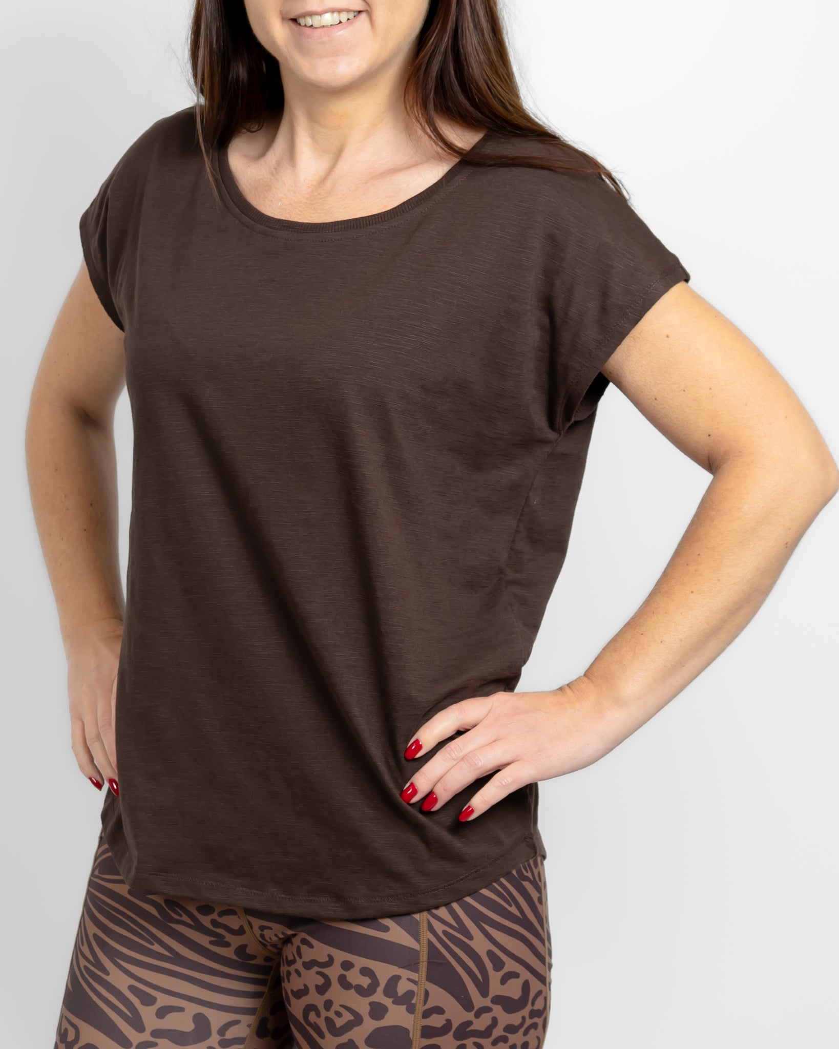 Marley Relaxed Mocha Brown T-Shirt - UTG