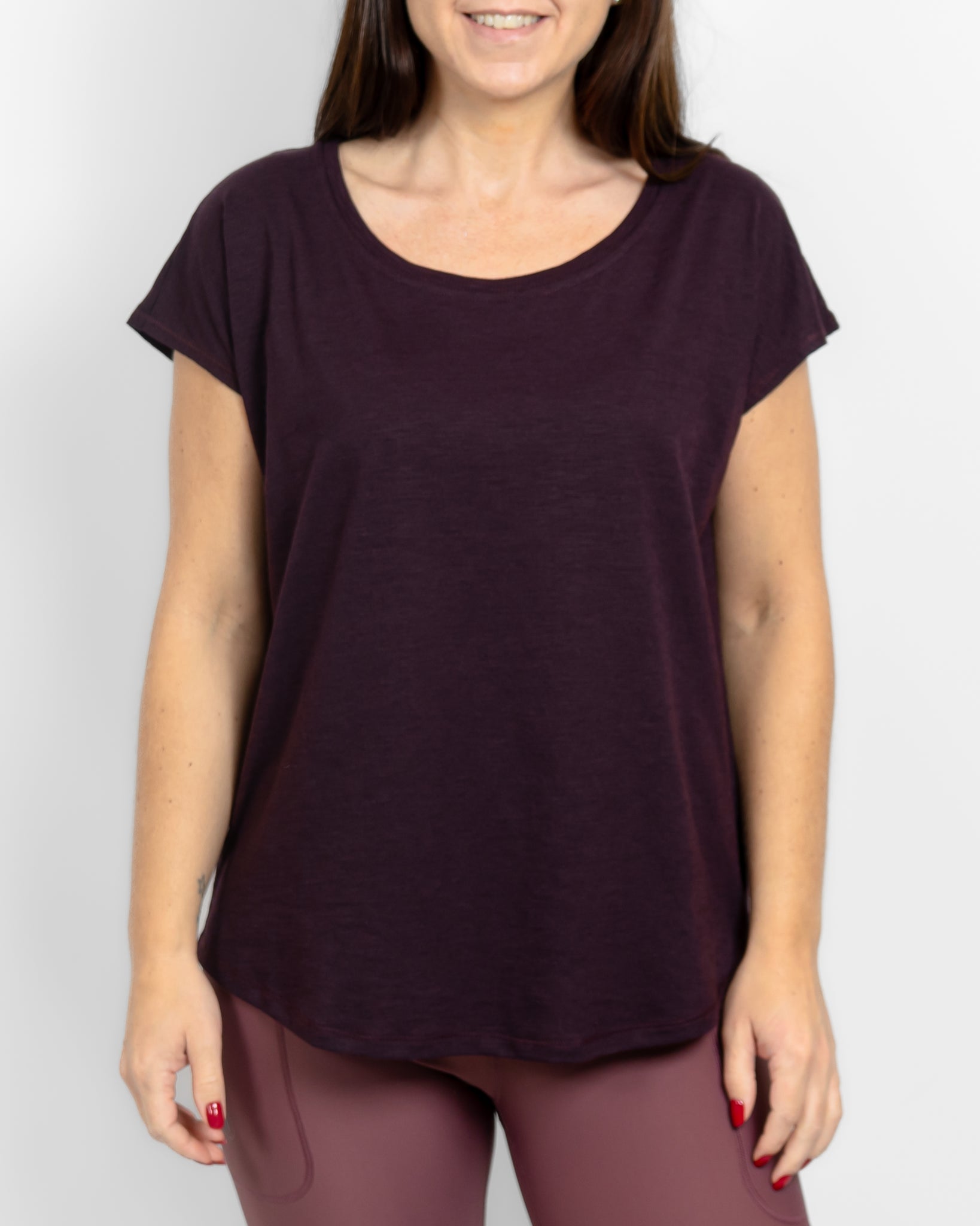 Marley Relaxed Deep Plum T-Shirt - UTG