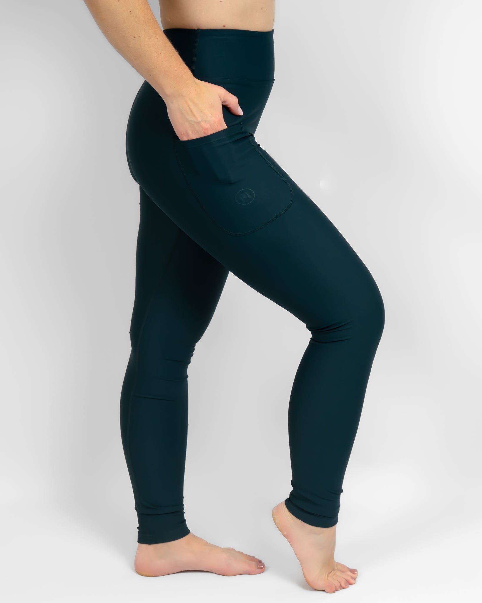 Signature Midnight Teal Leggings - Huabo