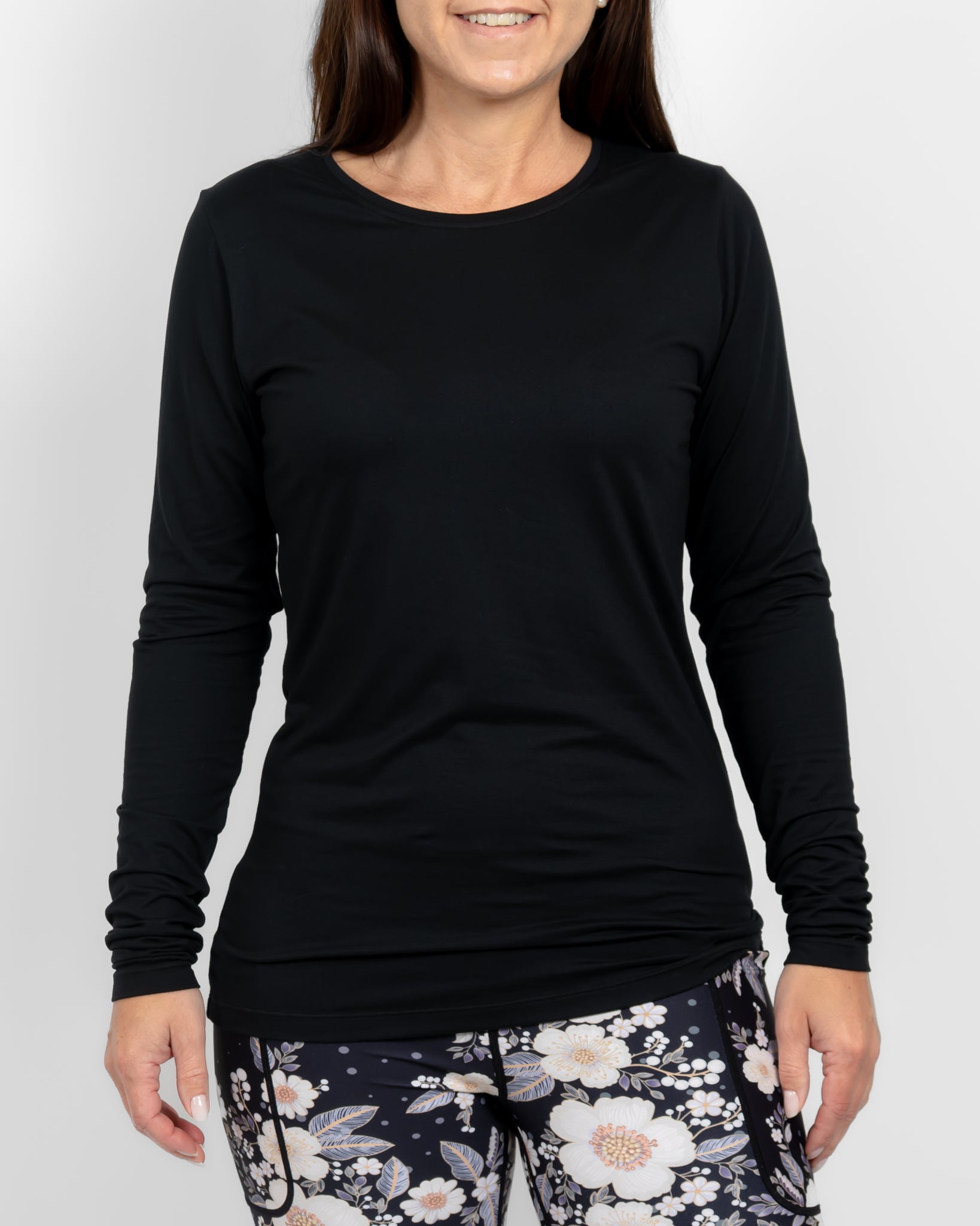 Mira Fitted Black Long-sleeve - Huabo