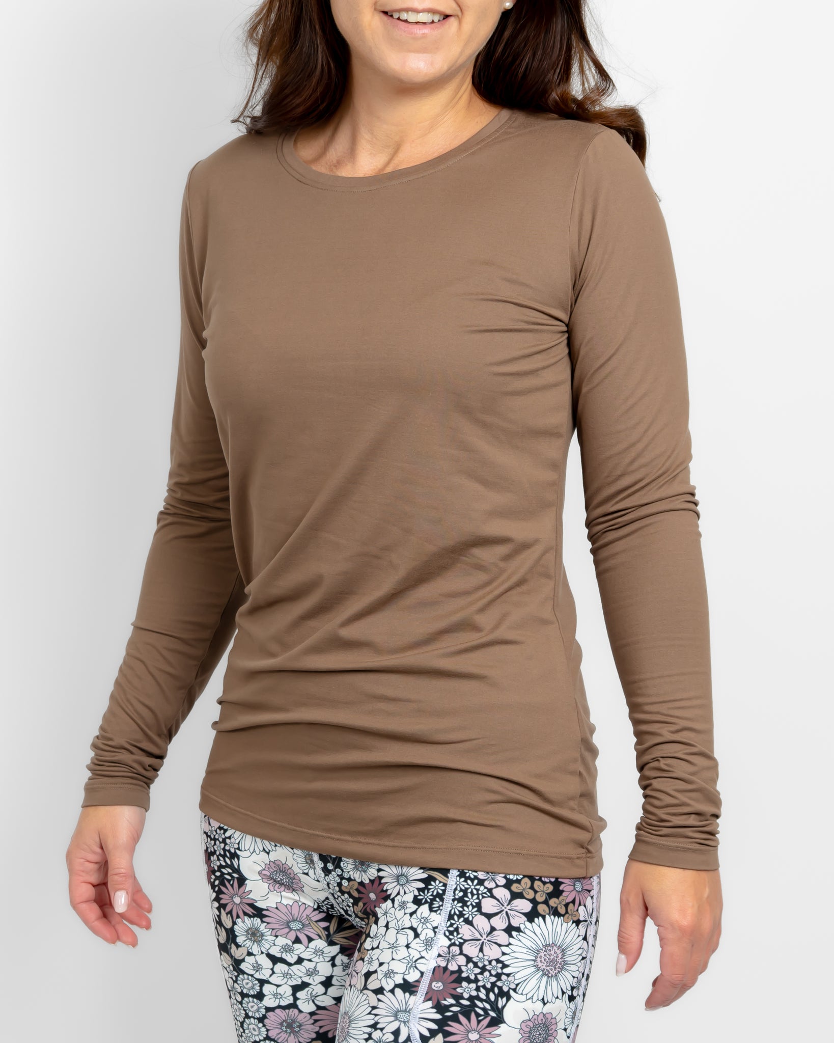 Mira Fitted Latte Long-Sleeve - Huabo