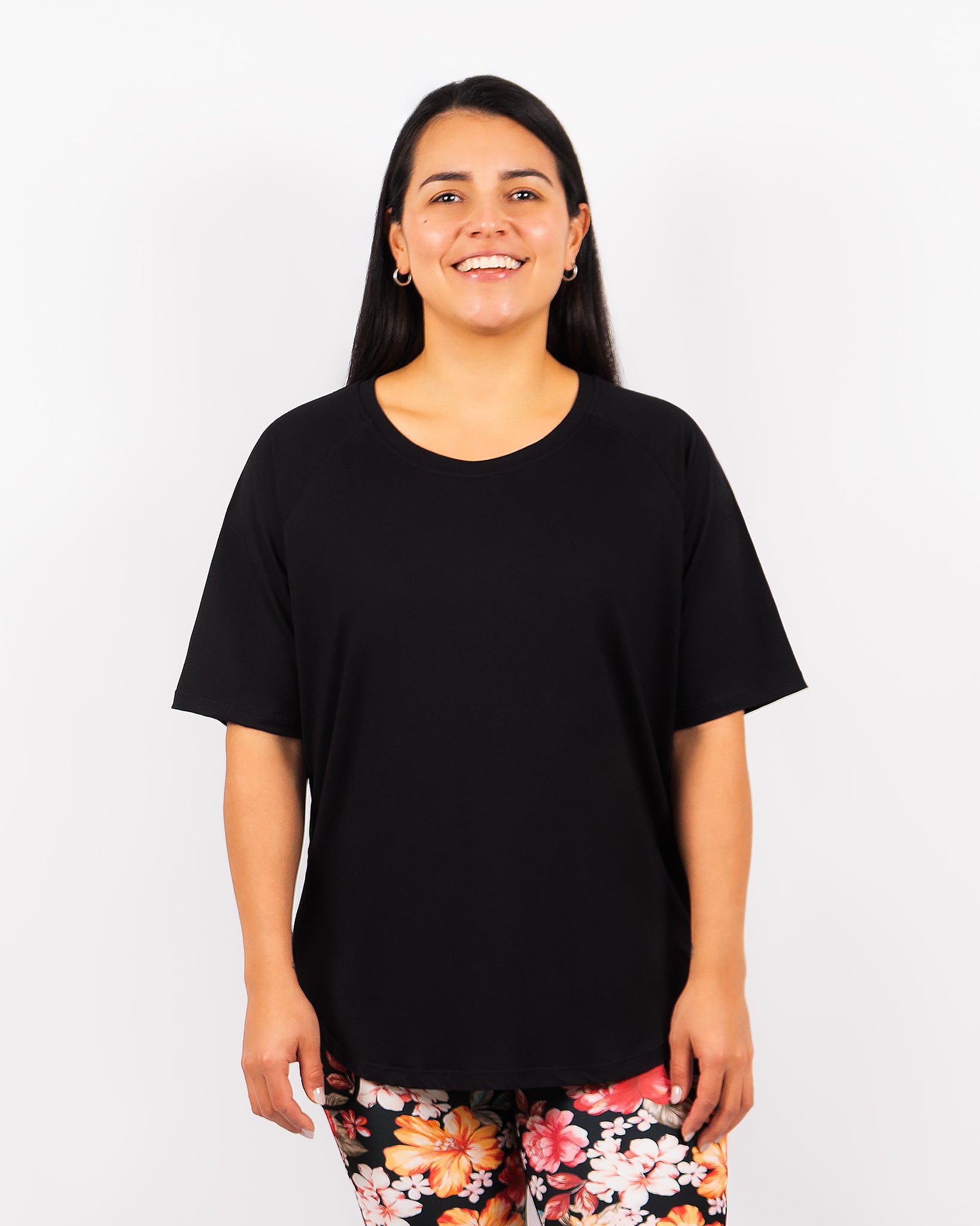 Mira Oversized Black T-Shirt - Huabo