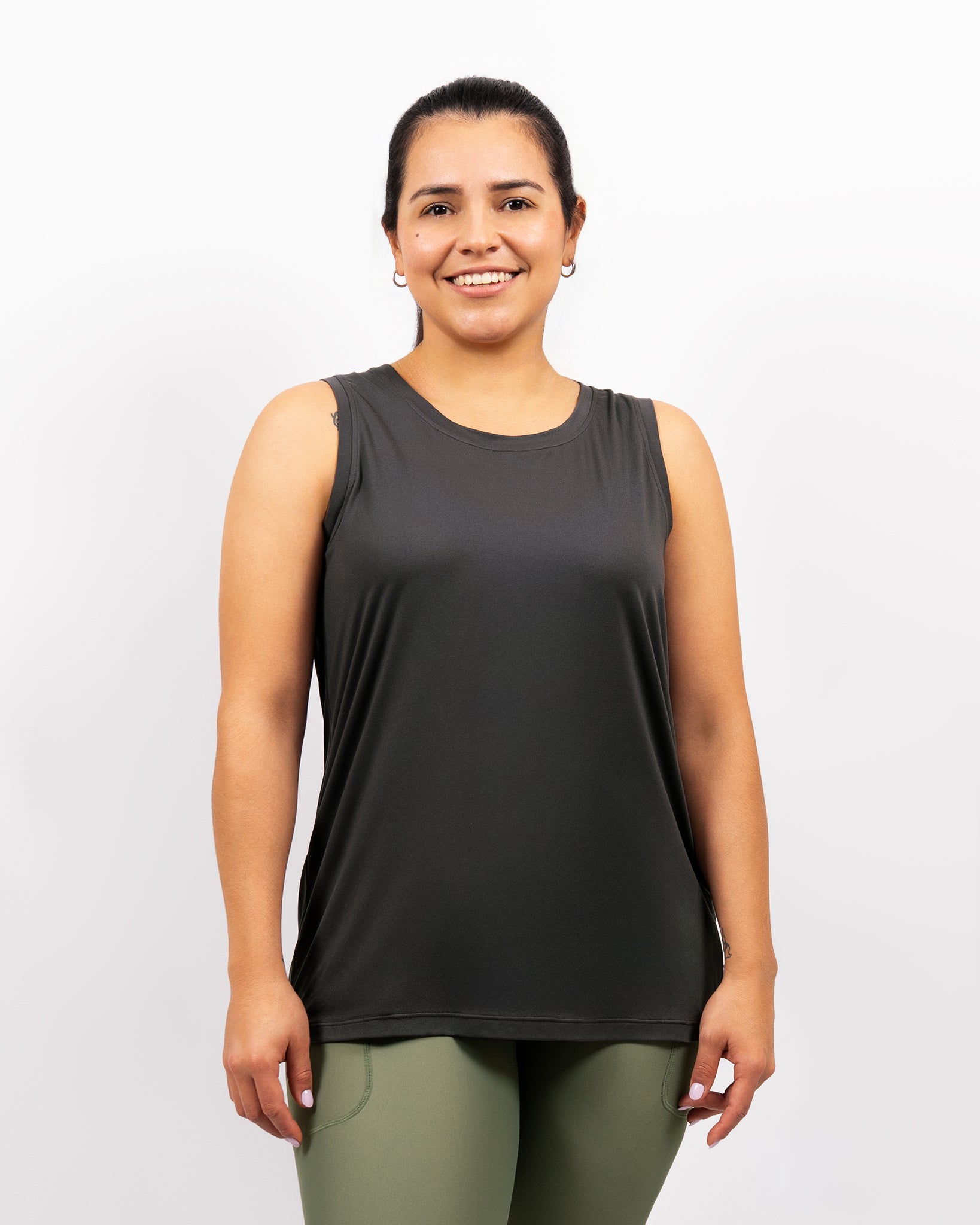 Mira Oversized Deep Grey Top - Huabo