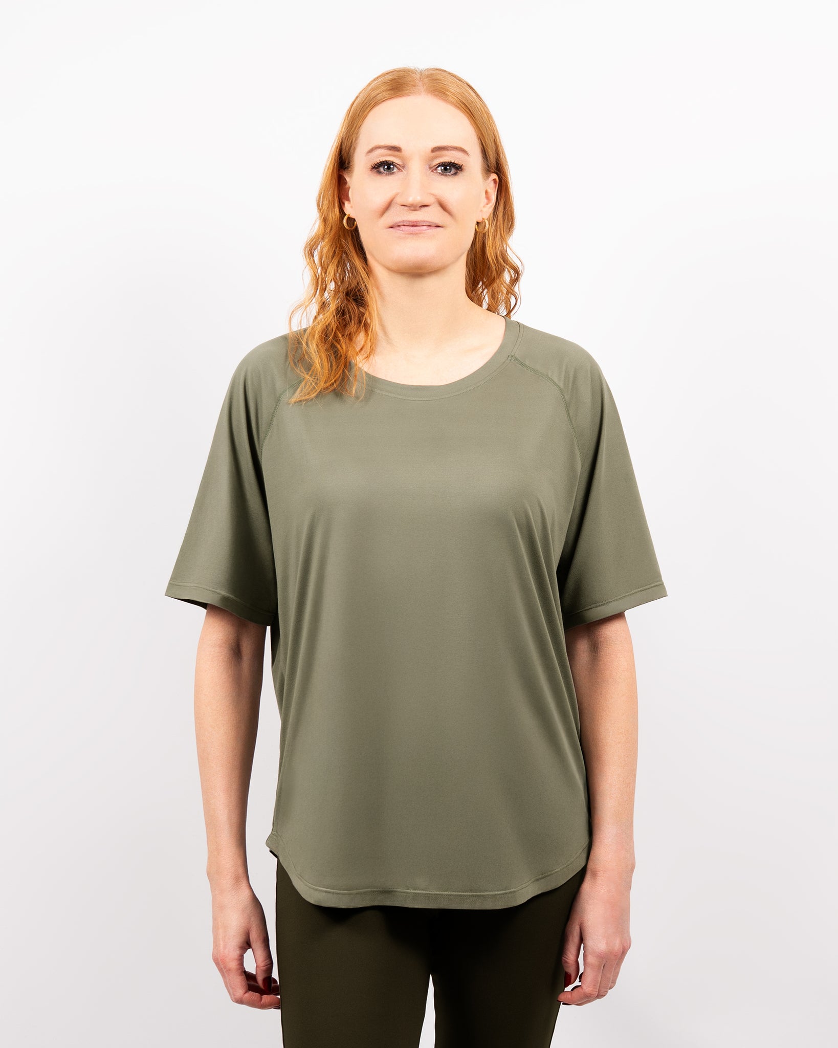 Mira Oversized Dusty Green T-Shirt - Huabo