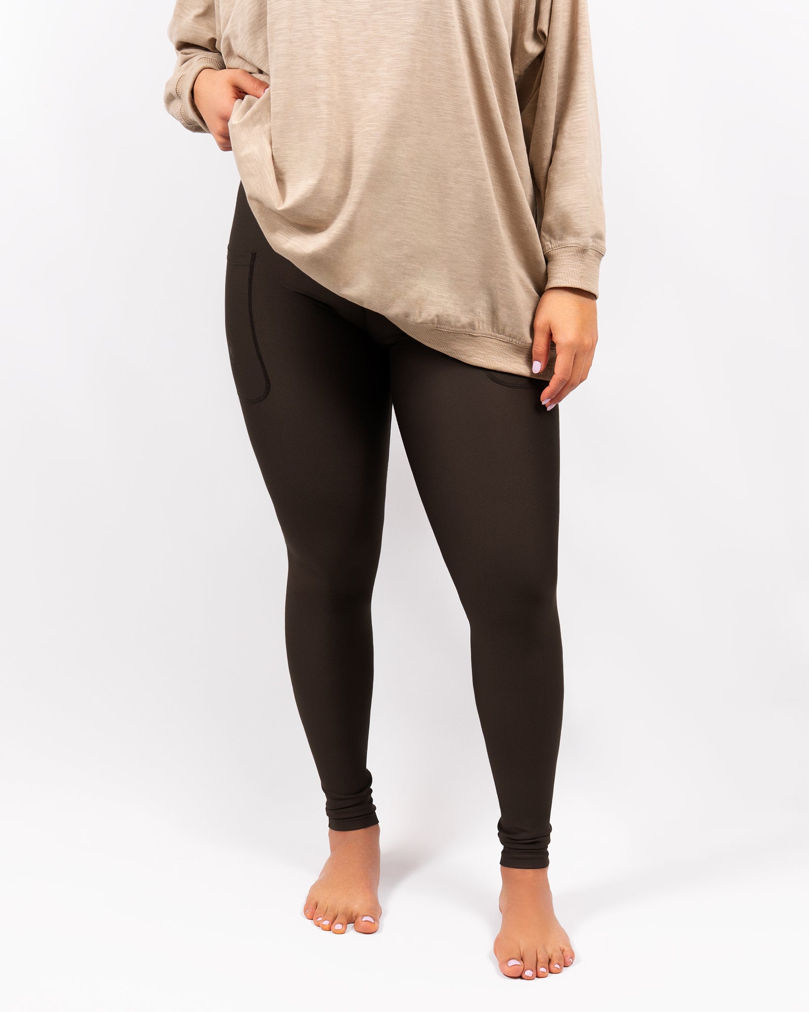 Signature Mocha Brown Leggings - Huabo