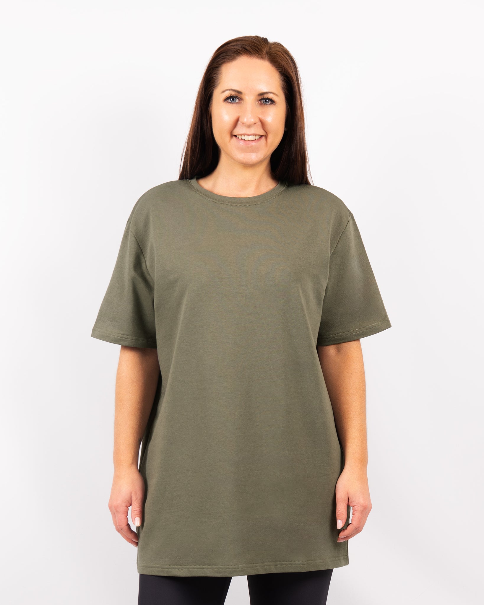 Naomi Everyday Dusty Green Long T-Shirt - Smartgroup
