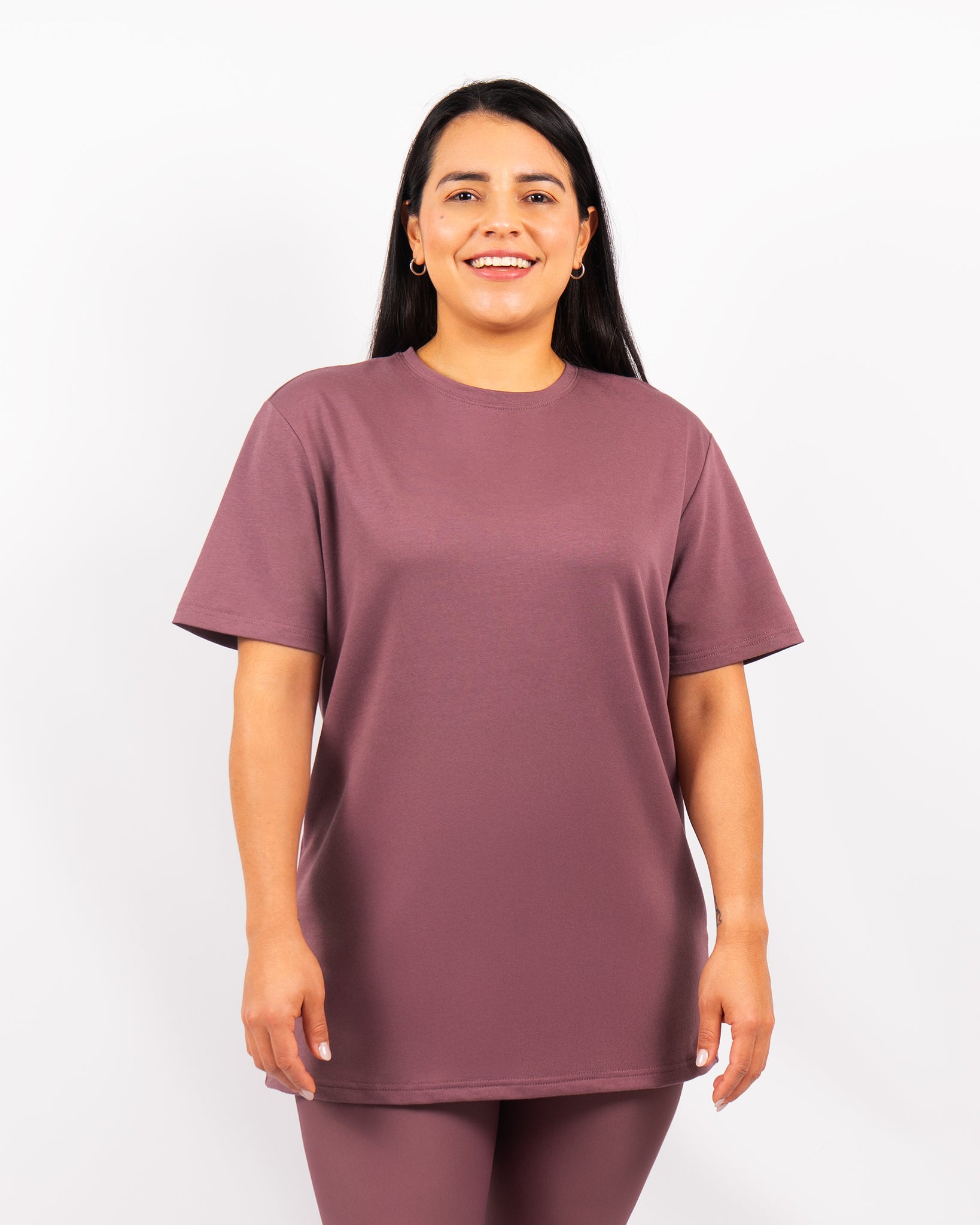 Naomi Everyday Dusty Rose Long T-Shirt - Smartgroup