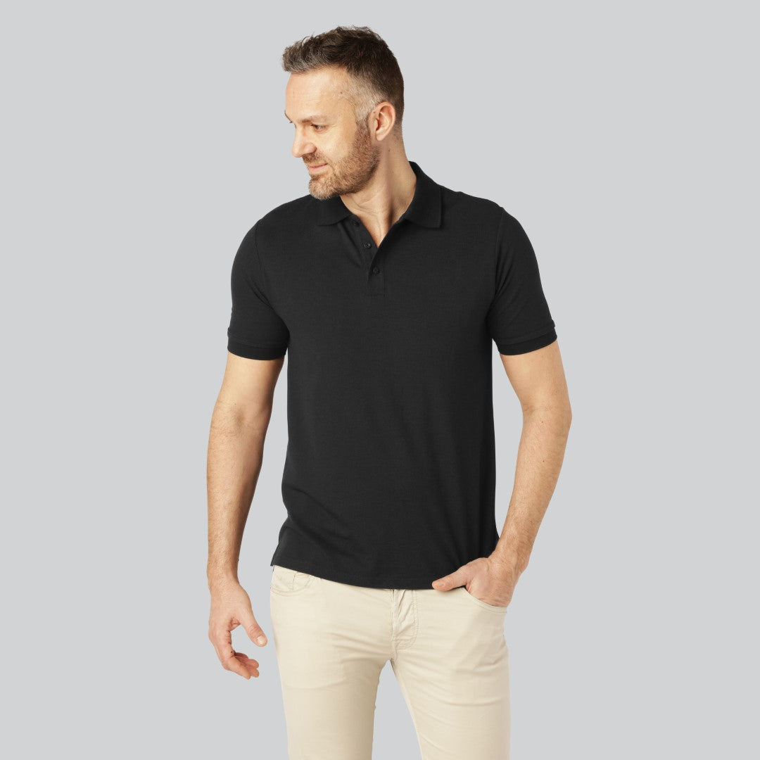Bambus polo i sort til mænd - Bambuni