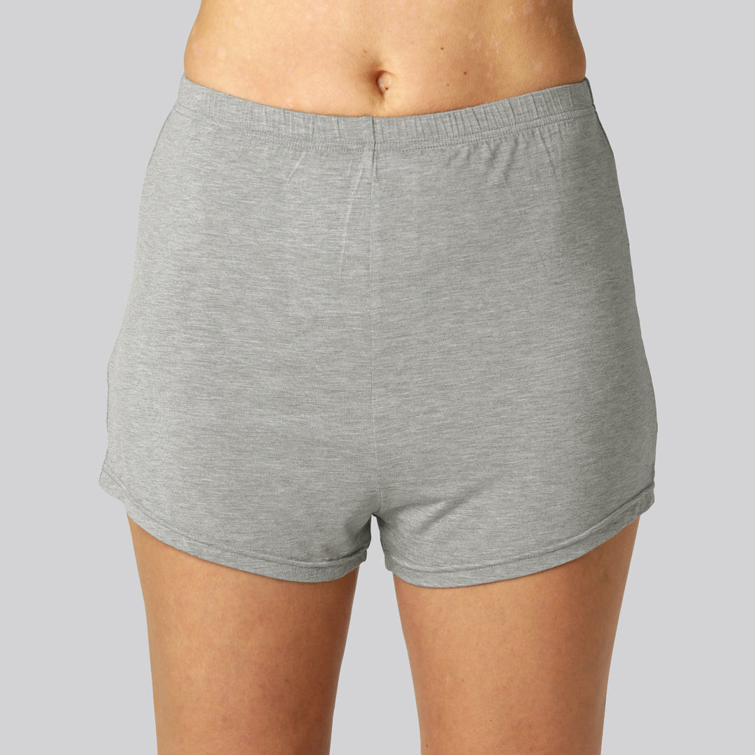 Bambus natshorts i lysegrå til kvinder - Bambuni